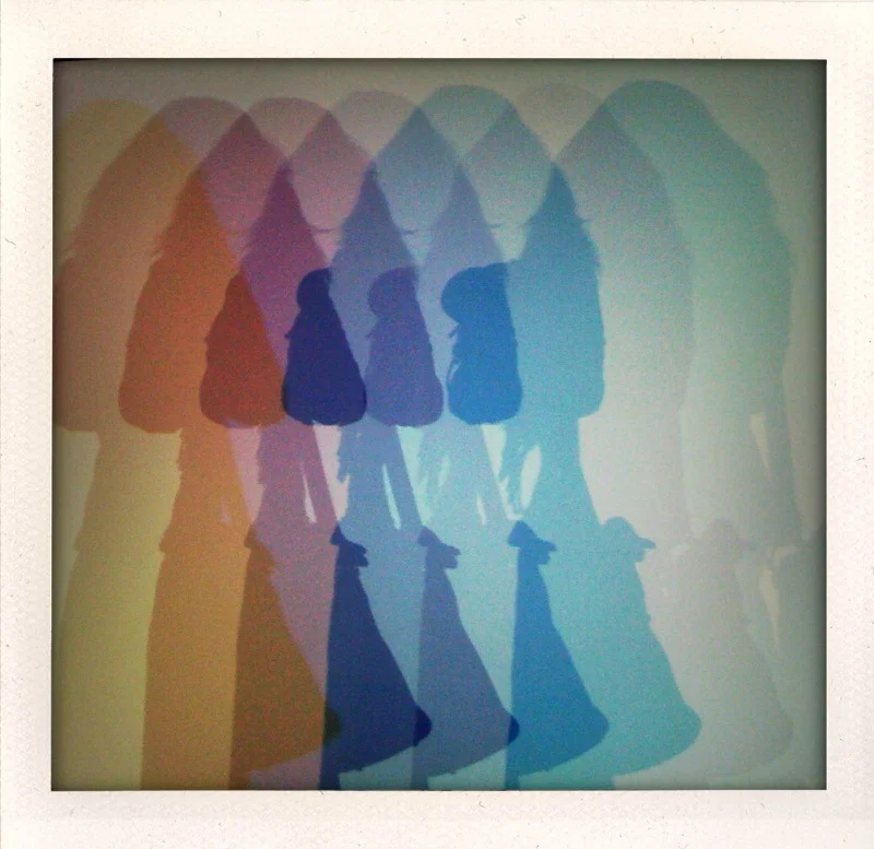 Me, visiting Olafur Eliasson's multiple shadow house.