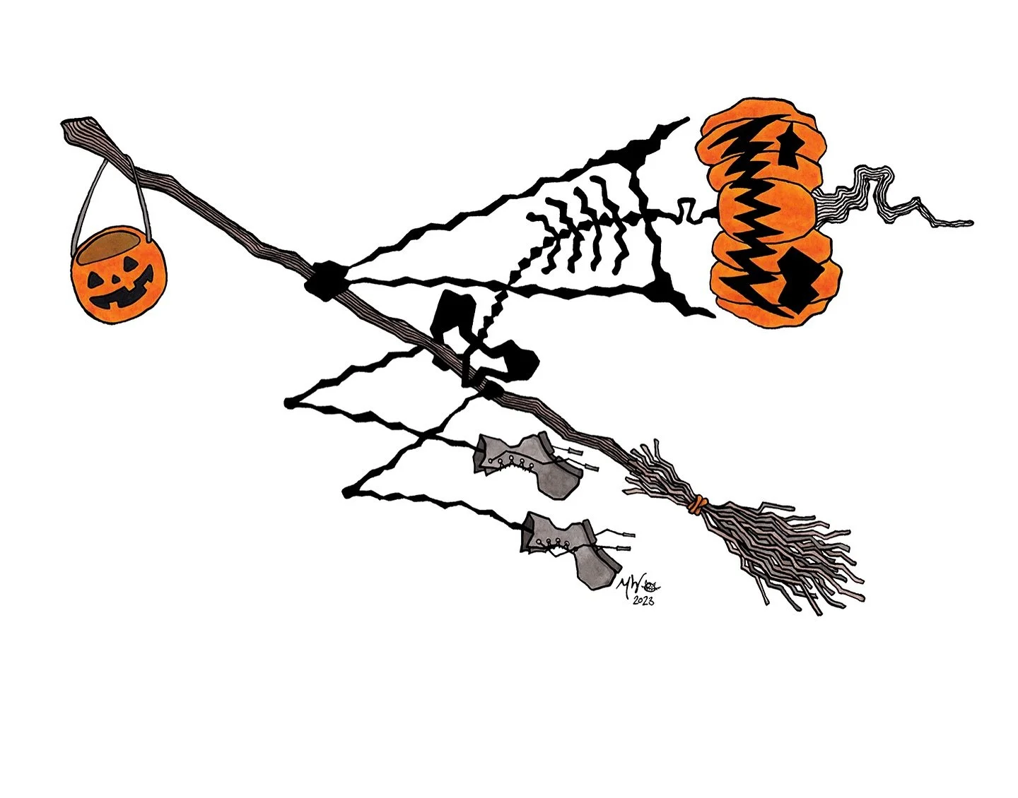 October is really flying! Pumpkinhead isn&rsquo;t ready! 

Only 9 days until Halloween!

#broomstick #witchesbroom #october #flying #pumpkinpail #halloweenprep #pumpkinhead #hallowwoods