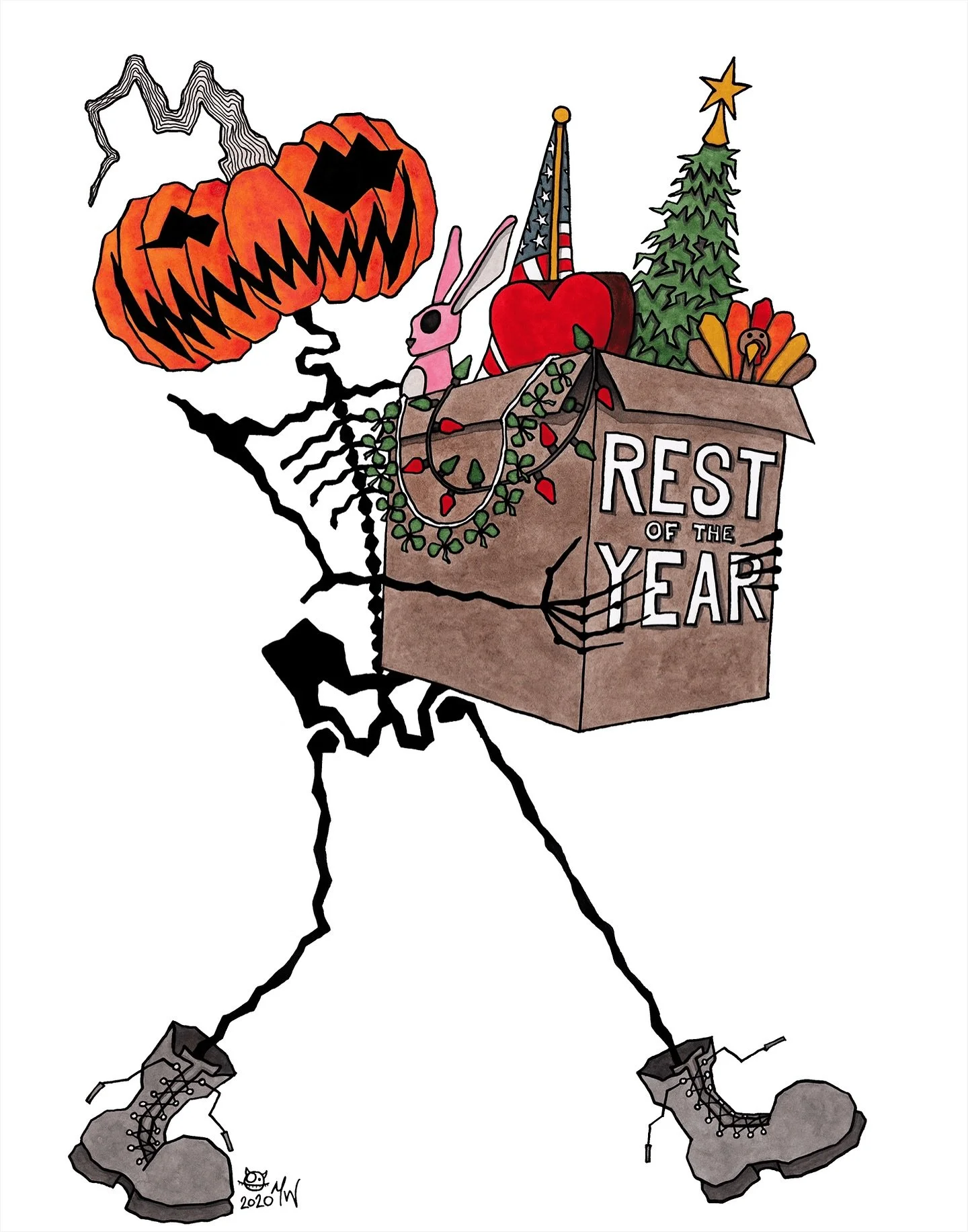 Well, suppose it&rsquo;s time for the *other* box. 📦
Welcome Slowvember. 😮&zwj;💨

Only 364 days until Halloween!

#november1st #364days #halloweencountdown #halloween #restoftheyear #pumpkinhead #hallowwoods