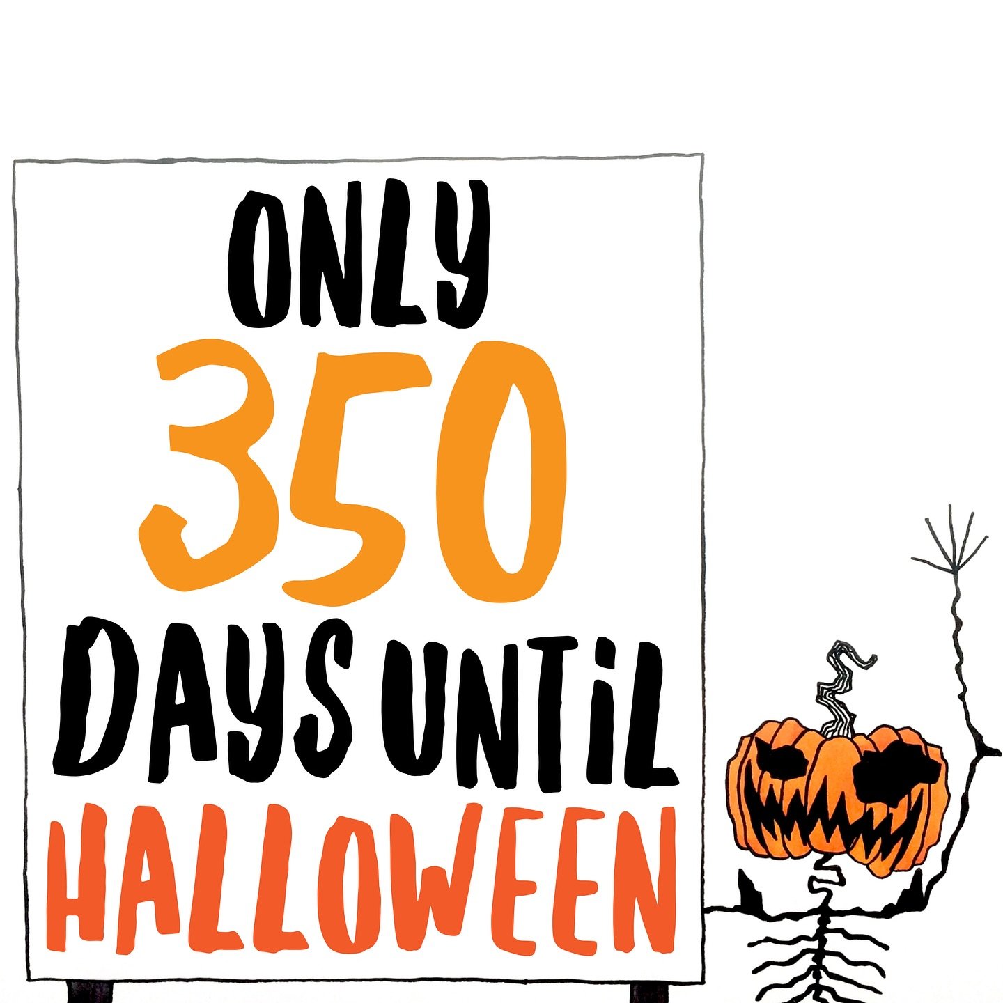 And just like that: our first milestone already!

Only 350 days until Halloween!

#halloweencountdown #halloween #foreverhalloween #everydayishallowen #pumpkinhead #hallowwoods