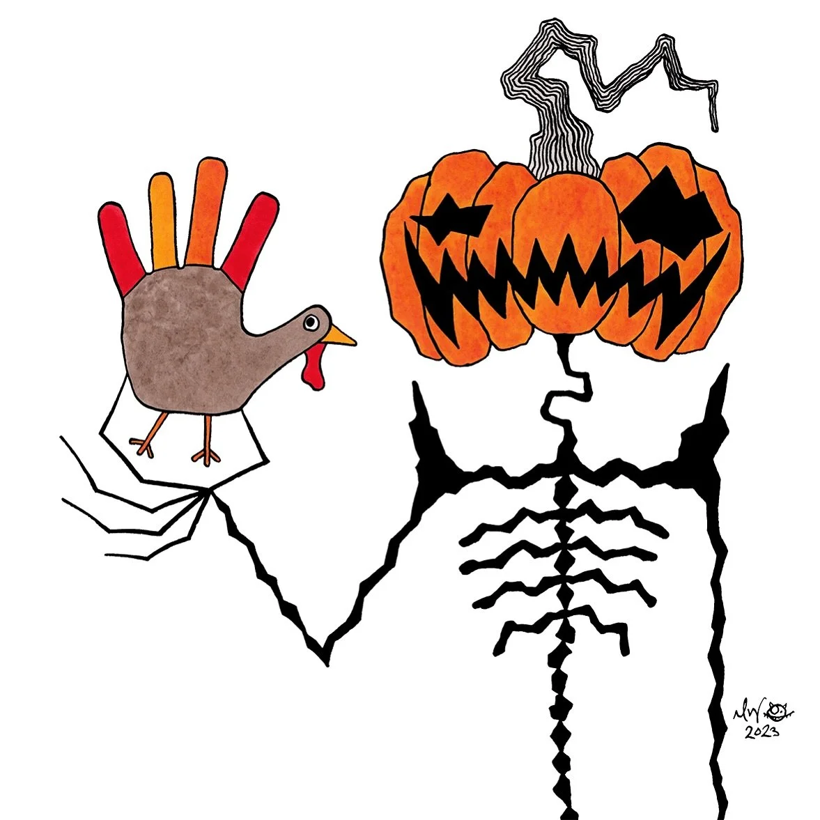 Pumpkinhead is making his turkey week preparations!

Only 341 days until Halloween!

#handturkey #turkeyday #turkeytrot #turkeyweek #thanksgiving #mealprep #pumpkinhead #Hallowwoods