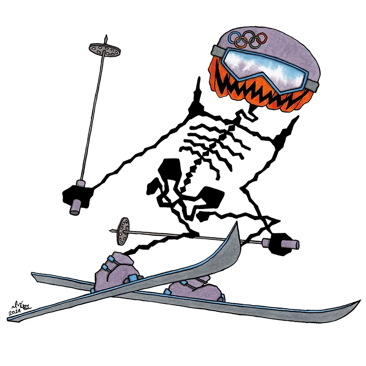 Pumpkinhead was just wondering if anyone else was watching @heatedrivalrycrave &hellip; errr&hellip; um, I mean the @olympics Opening Ceremony tonight? 🏒🥅🥇❄️

Only 267 days until Halloween!

#topical #olympics #winterolympics #heatedrivalry #skiin