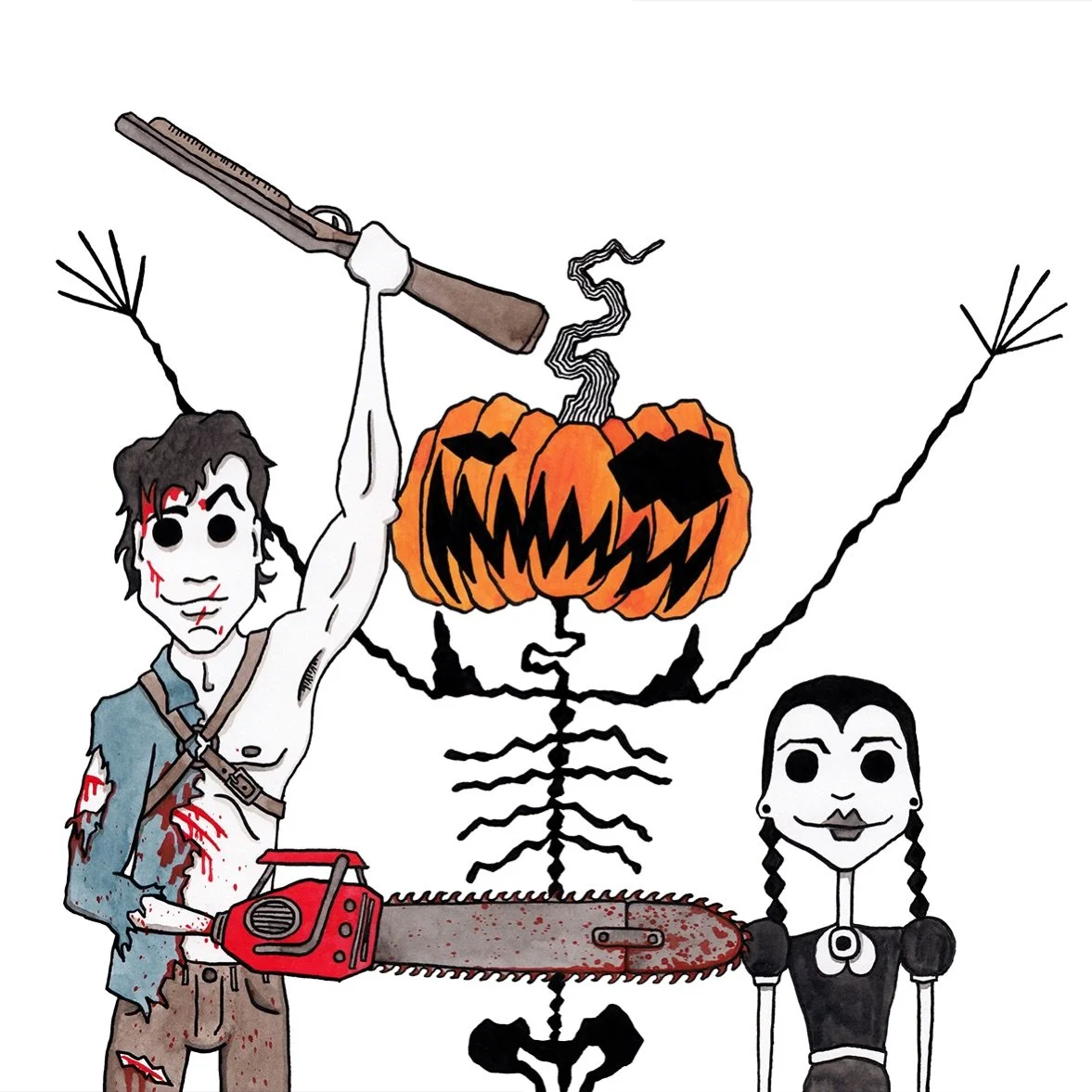 This is the only Ash &amp; Wednesday that Pumpkinhead knows! 😜

Only 255 days until Halloween!

#ashwednesday #ashwilliams #wednesdayaddams #wednesdayswednesday #evildead