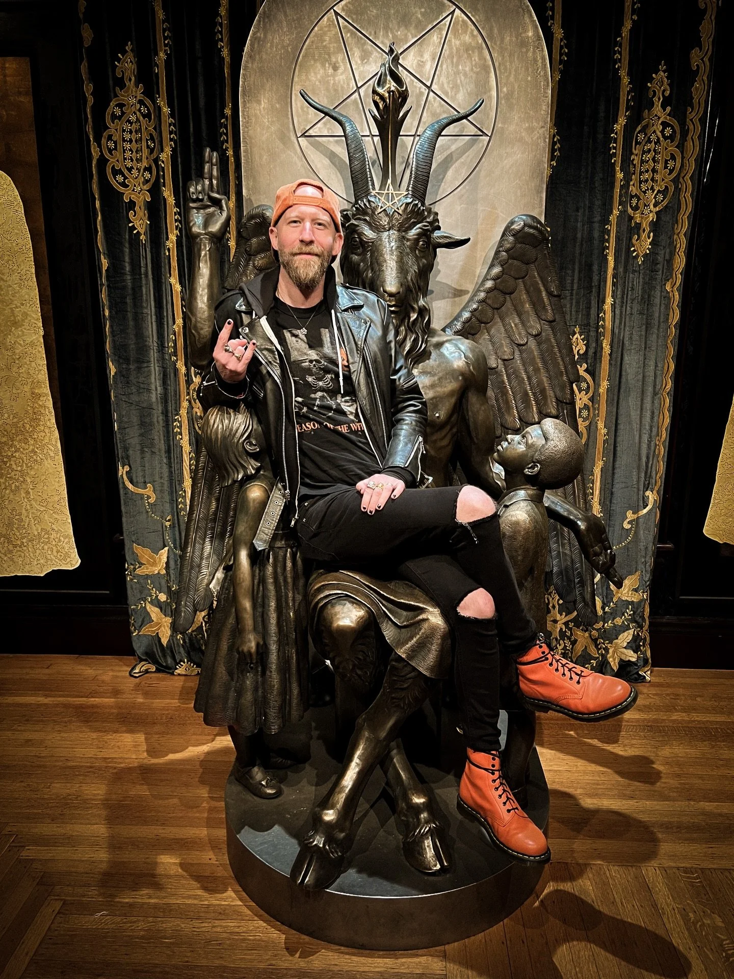 Dear Baphomet,
All I want for Hexennacht is accountability for politicians and billionaires. Oh, and a Barbie Dream Corvette.
XOXO, Matt

Been sitting on this one like it was Baphomet&rsquo;s lap since visiting @thesatanictemple in Salem.🤘
⚡️Happy H