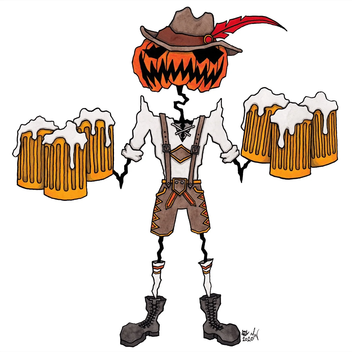 Oans, zwoa, drei, g&rsquo;suffa! 🍺
Happy Oktoberfest! 🥨🌭🍻

Only 42 days until Halloween!

#oktoberfest #prost #cheers #beer #lederhose