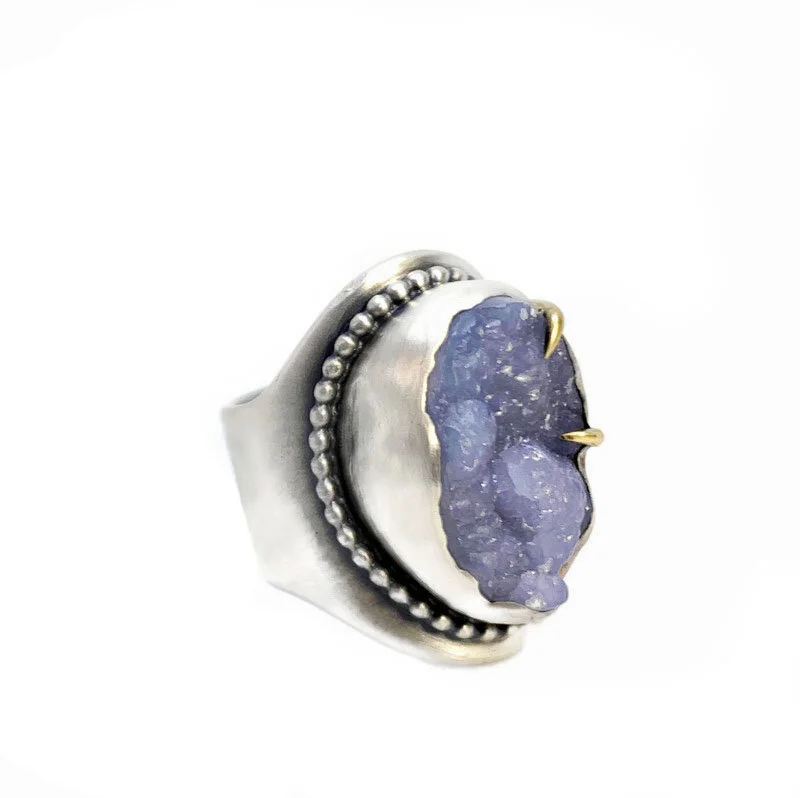 Hemimorphite Shield Ring