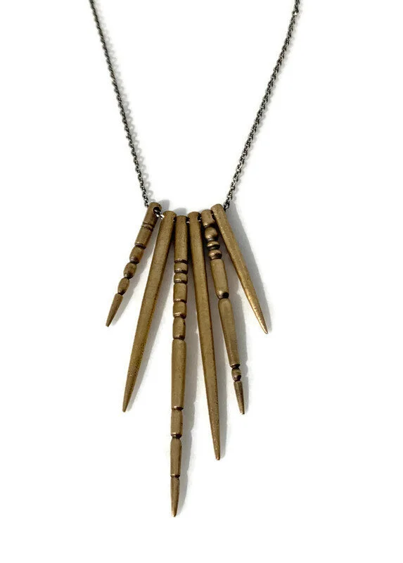 Brass Spire Necklace