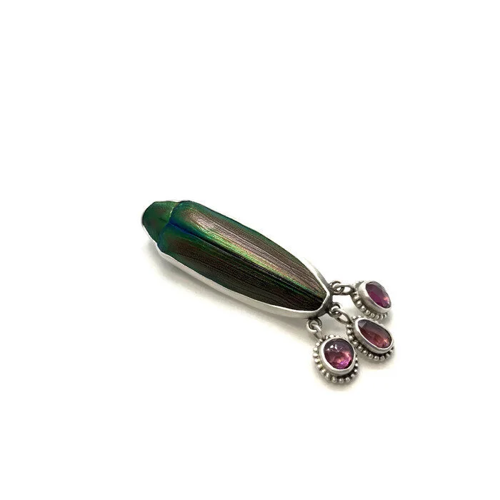 Gem Beetle Brooch