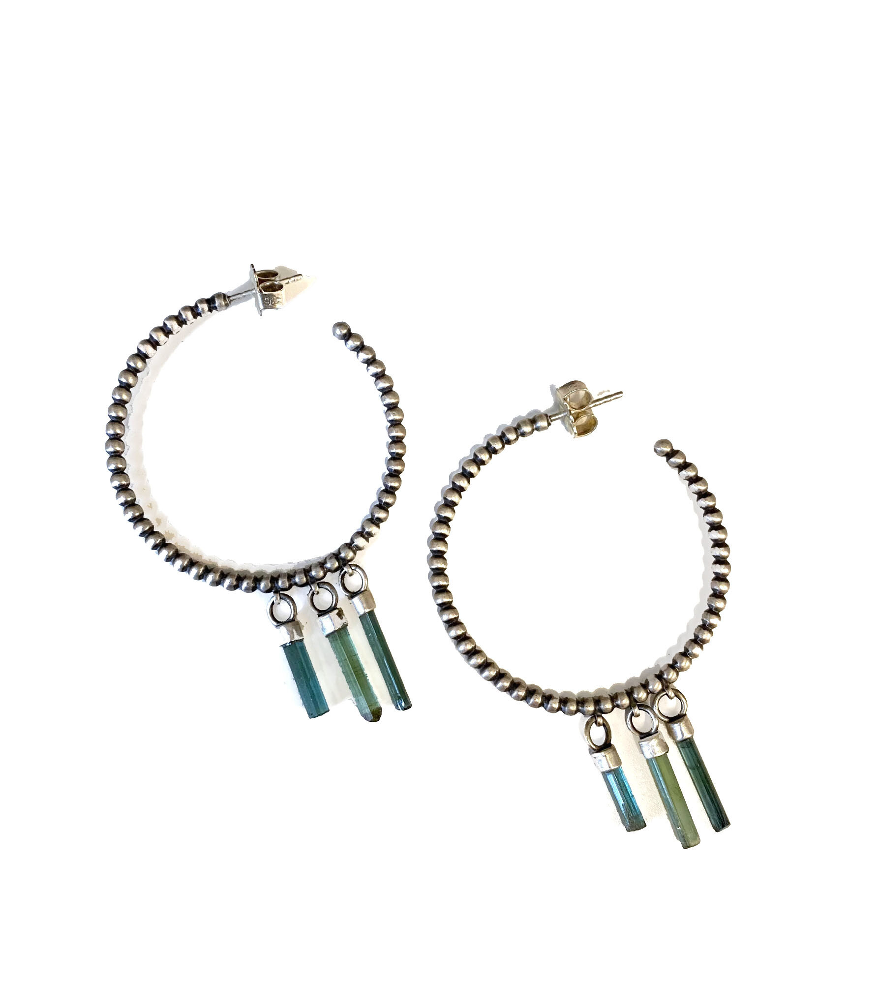 Tourmaline Hoops