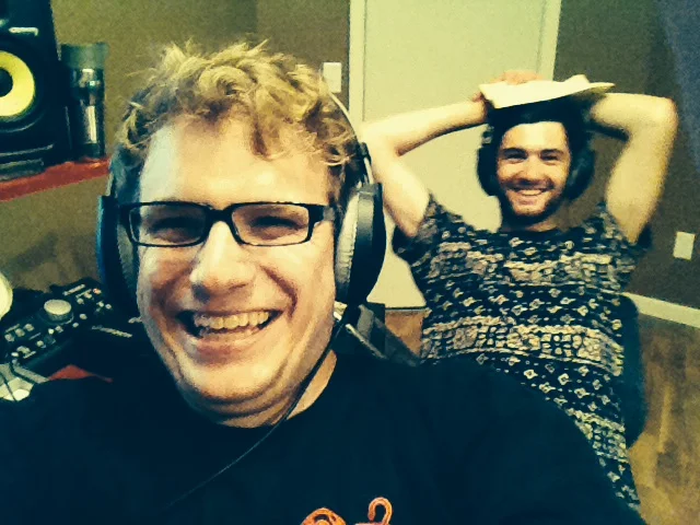  Working in the studio with Billy Miskimmin. 