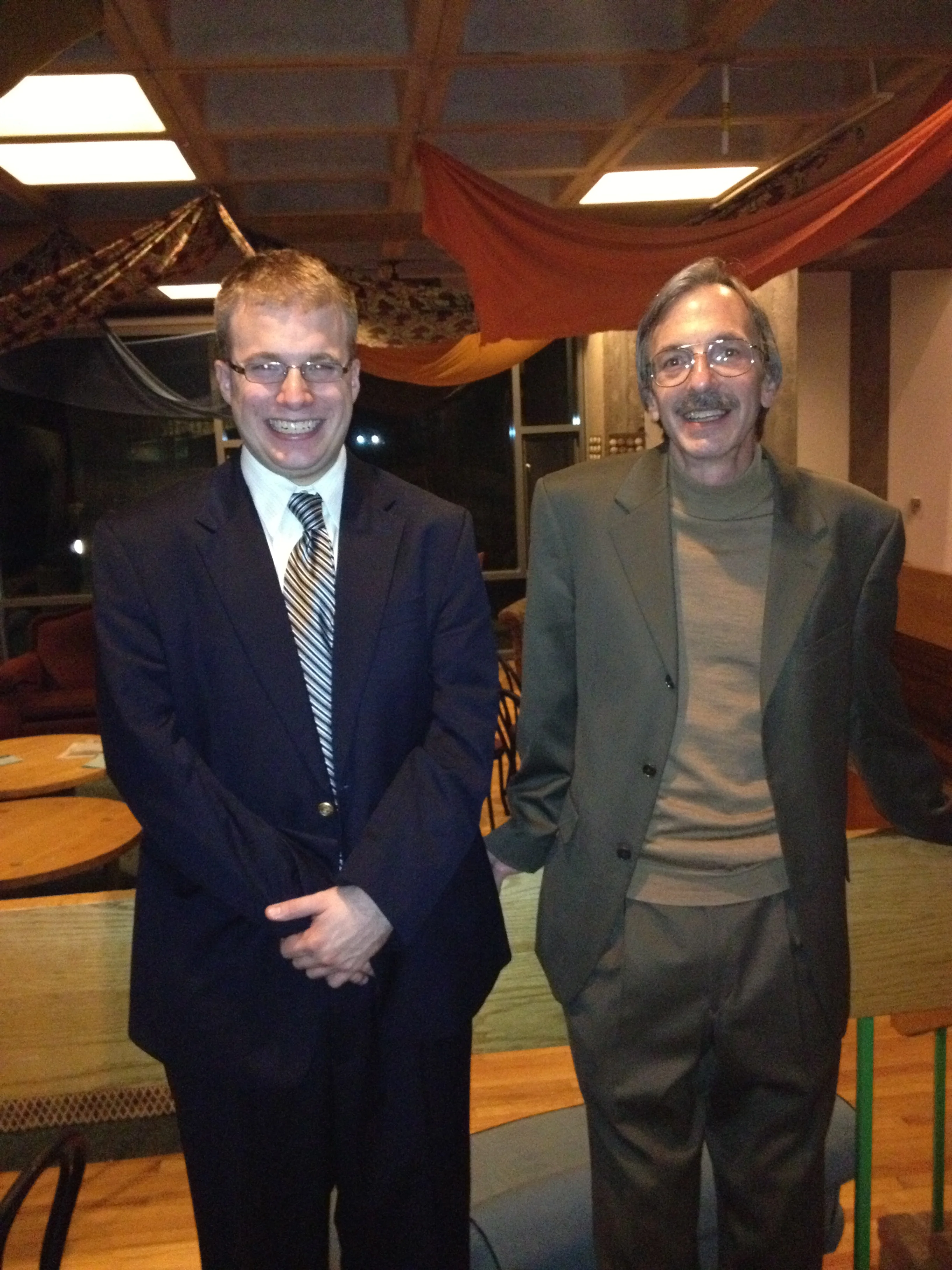  Hanging out backstage with Sar-Shalom Strong following the world premiere of Three Nocturnes.&nbsp; 