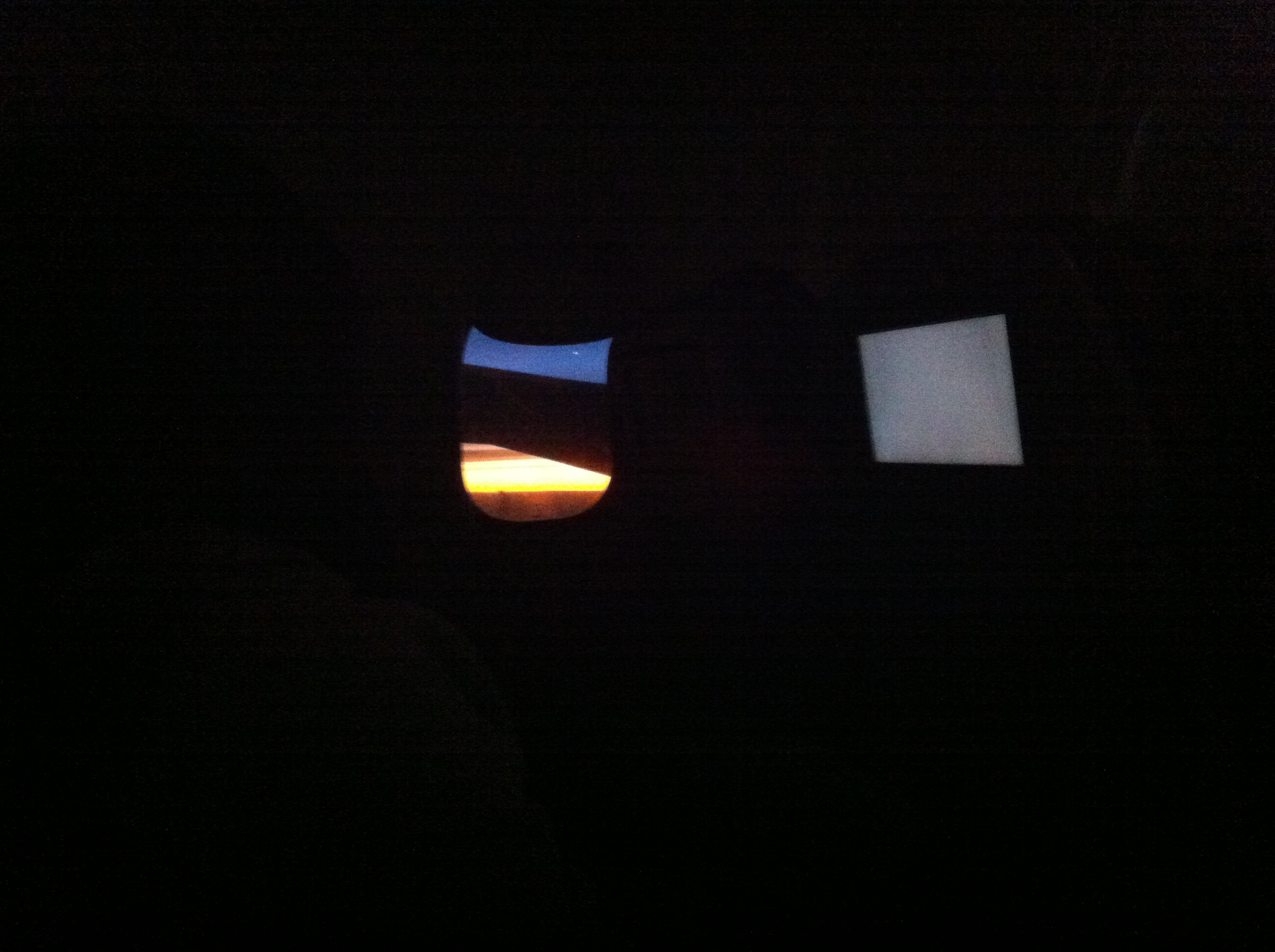 The view of the sunrise from my airline seat.