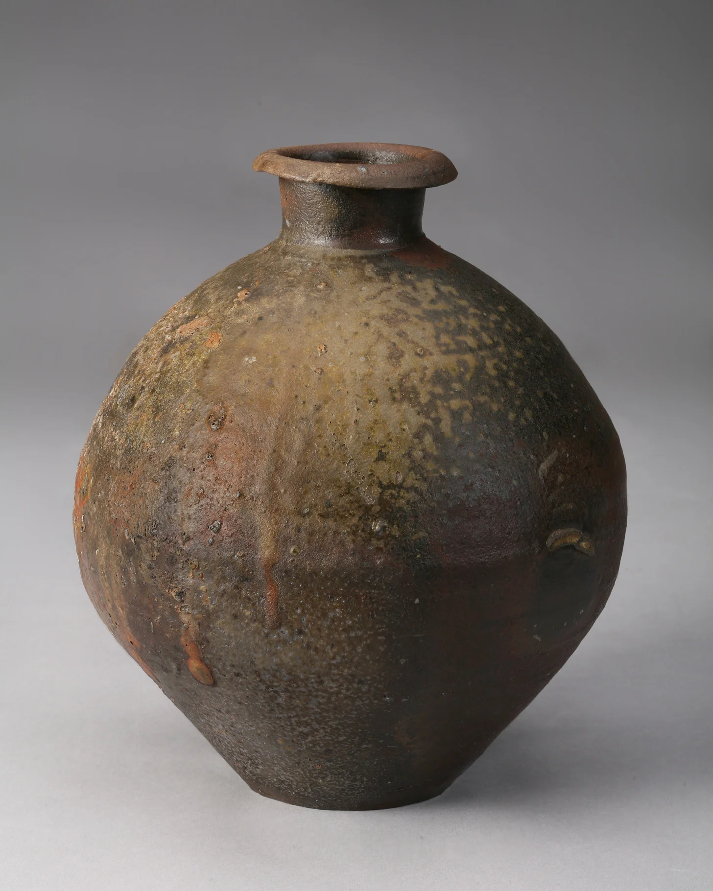  Ember Covered Bottle, Wood Fired Stoneware, 2007 