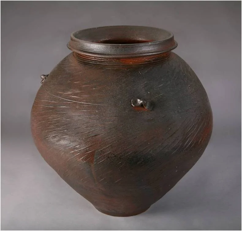  Coiled and Paddled Jar, Wood Fired Stoneware, 2007 