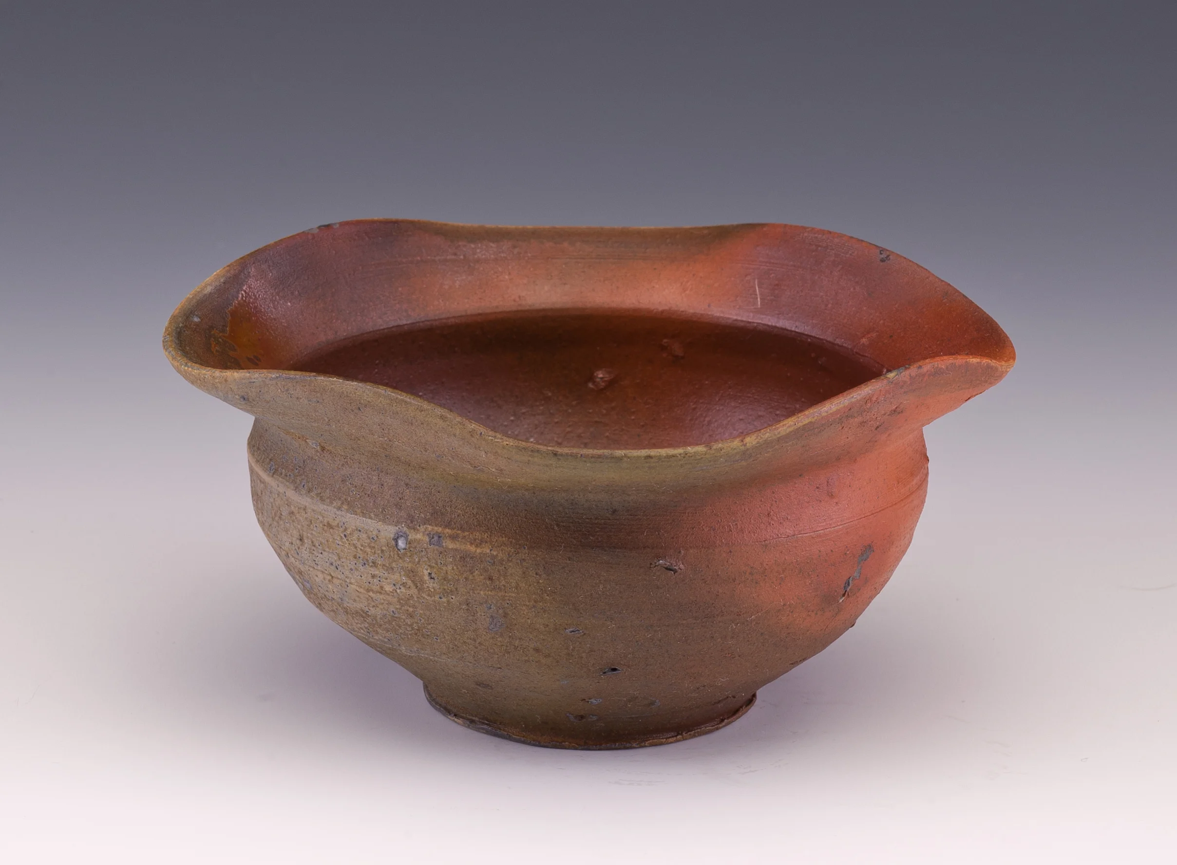  Four Sided Bowl, Wood Fired Stoneware, 2010 