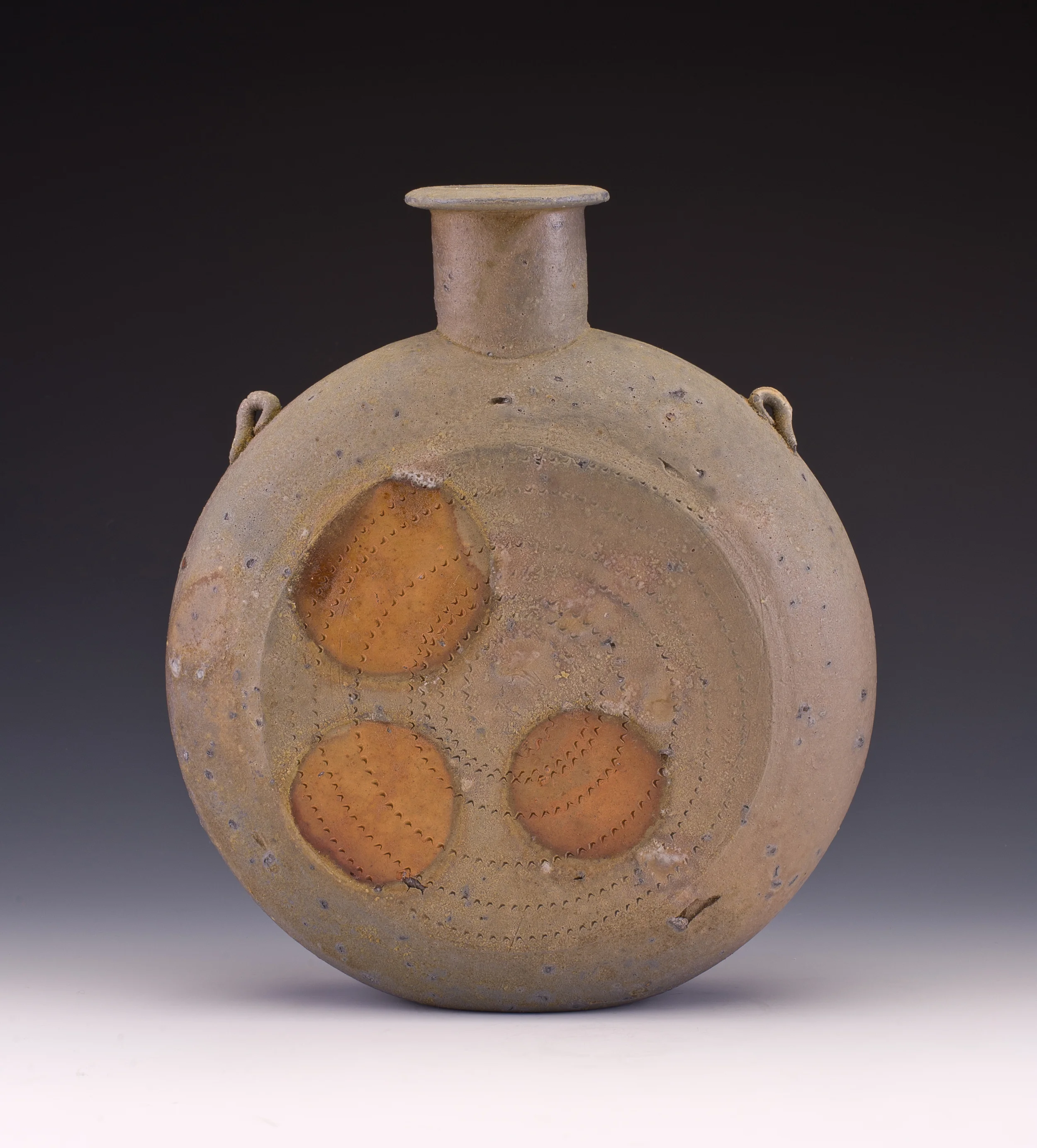  Pilgrim's Flask, Wood Fired Stoneware, 2010 