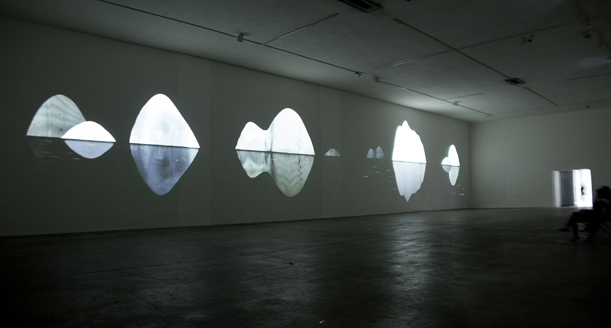 Glacial Lake, 2015, four channel video projection and sound installation, dimensions variable Installed at the Icebox Project Space in Philadelphia