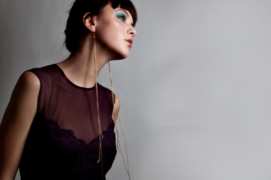 Drapey is the name of the game. These long chain earrings give a faux-fringe feeling and pair with anything. 