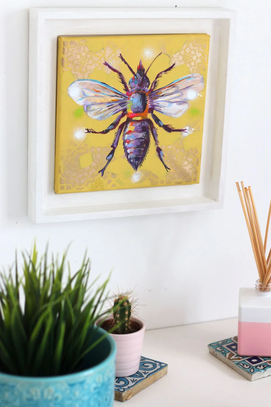 (C) Sian Storey Art - Primrose BEE PAINTING.jpg