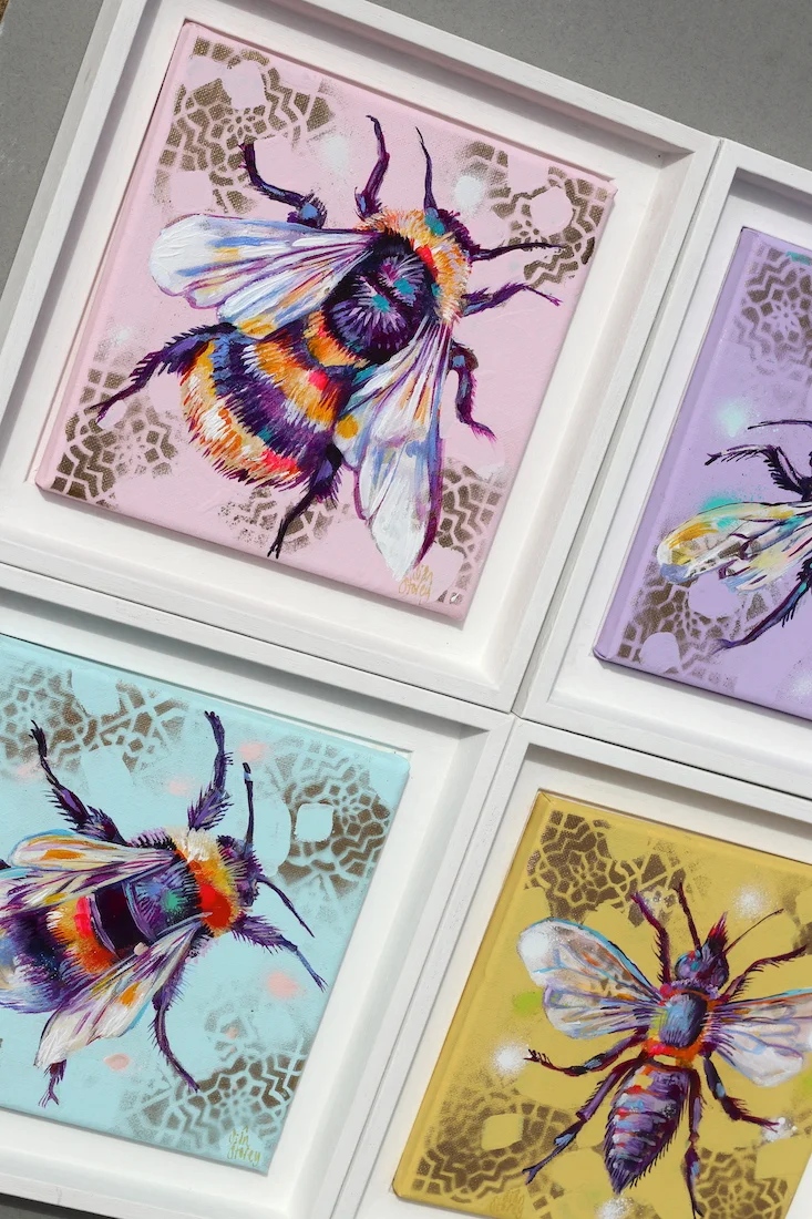 SIAN STOREY BEE PAINTINGS 1.JPG