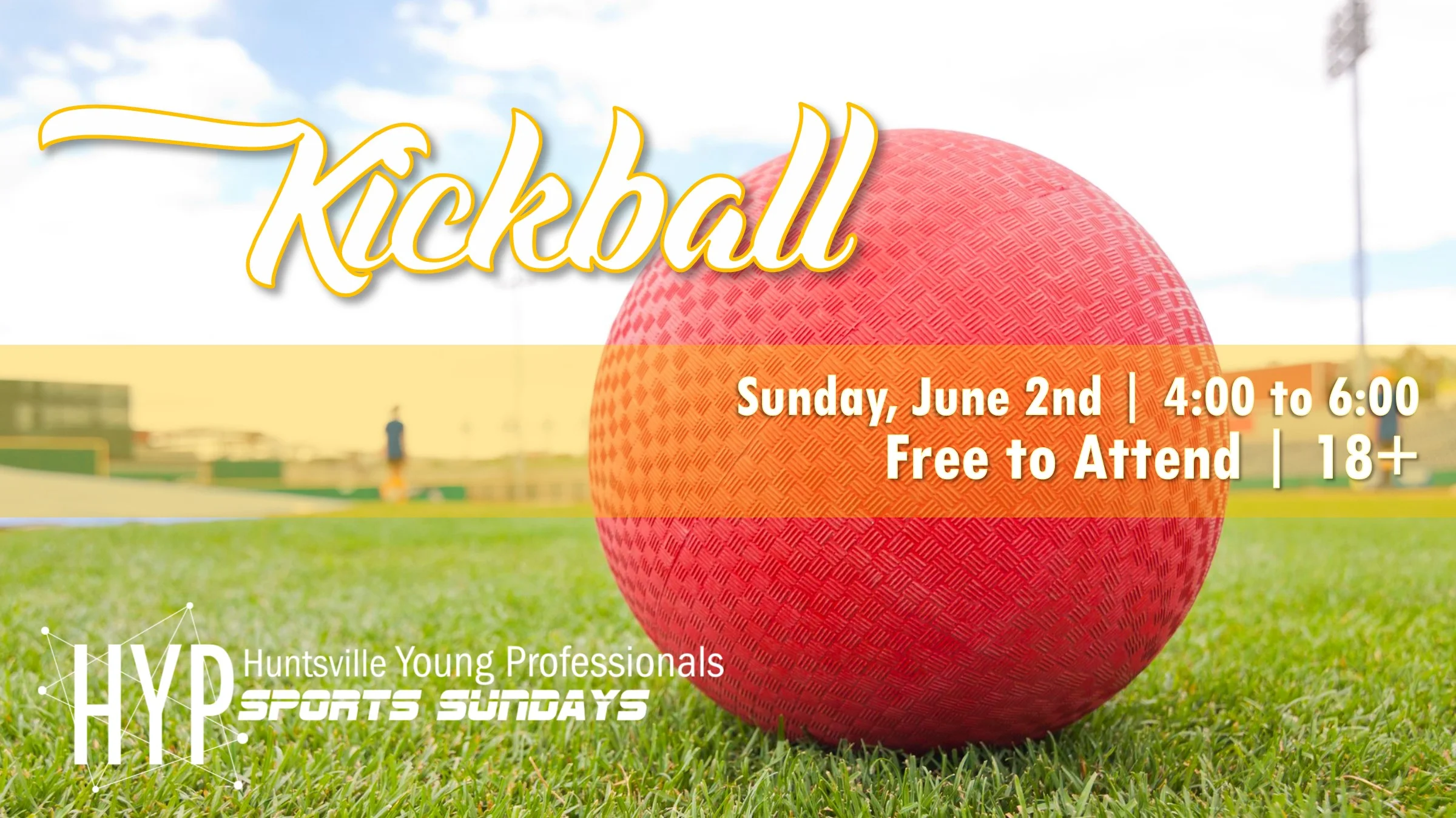 For the third iteration of Sports Sundays we will be playing Kickball. Think the skills you developed in grade school carried over to adulthood? Find out on June 2nd from 4:00 to 6:00 pm. Be sure to join the Facebook Event to stay up to date.