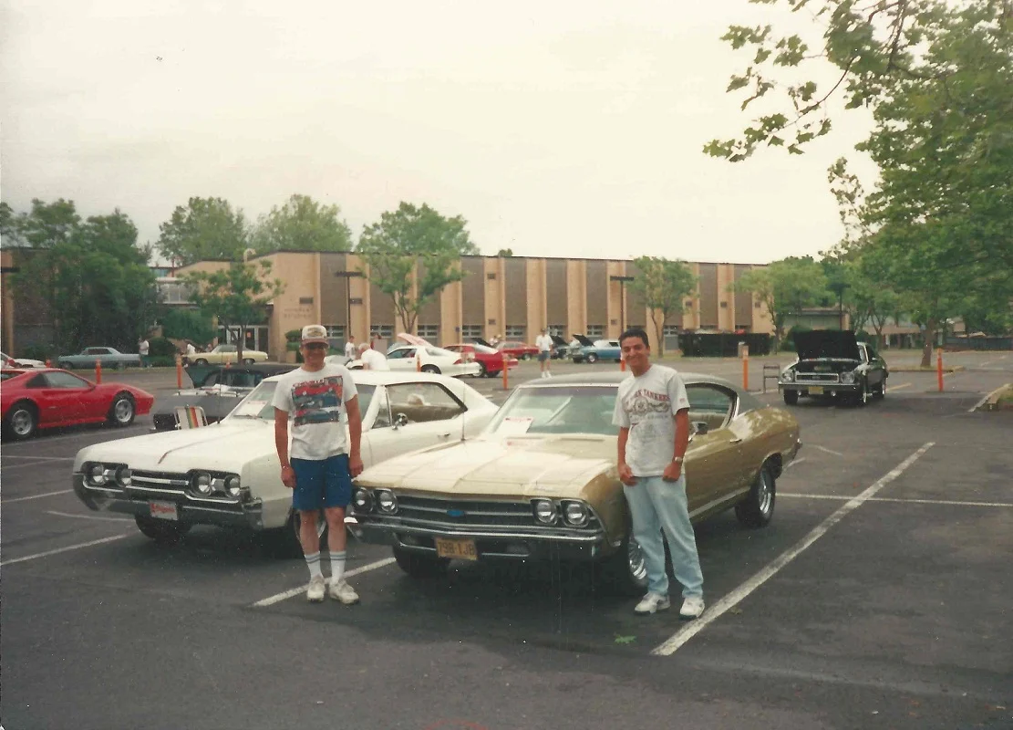 MIKE AND I ENJOYING A LOCAL CAR SHOW IN MY 69 CHEVELLE