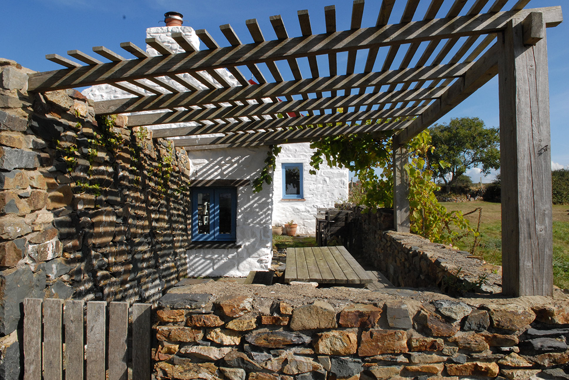 South facing Pergola with views up Preseli Hills