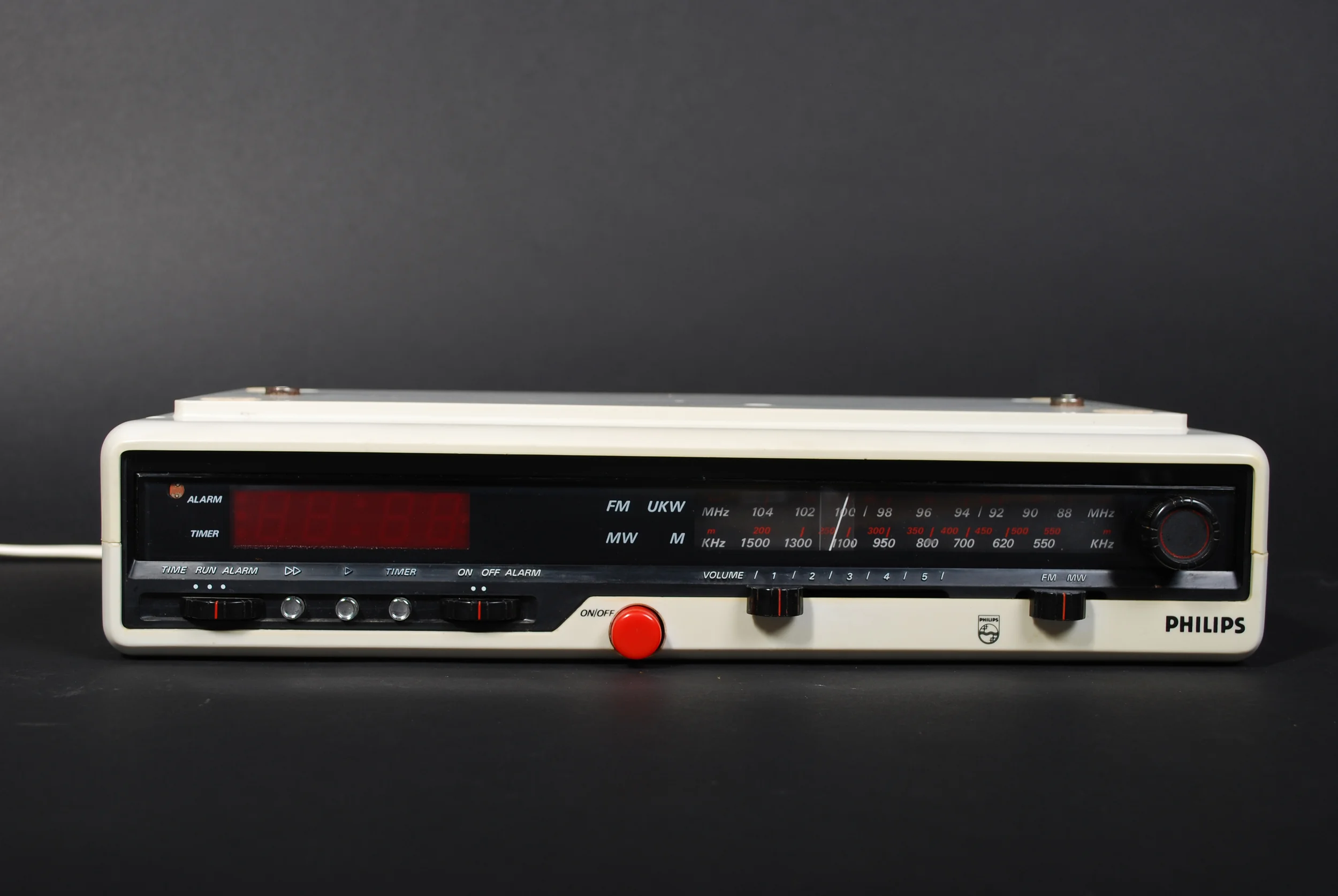Hanging Clock Radio Philips 90AS476, 70's, Holland