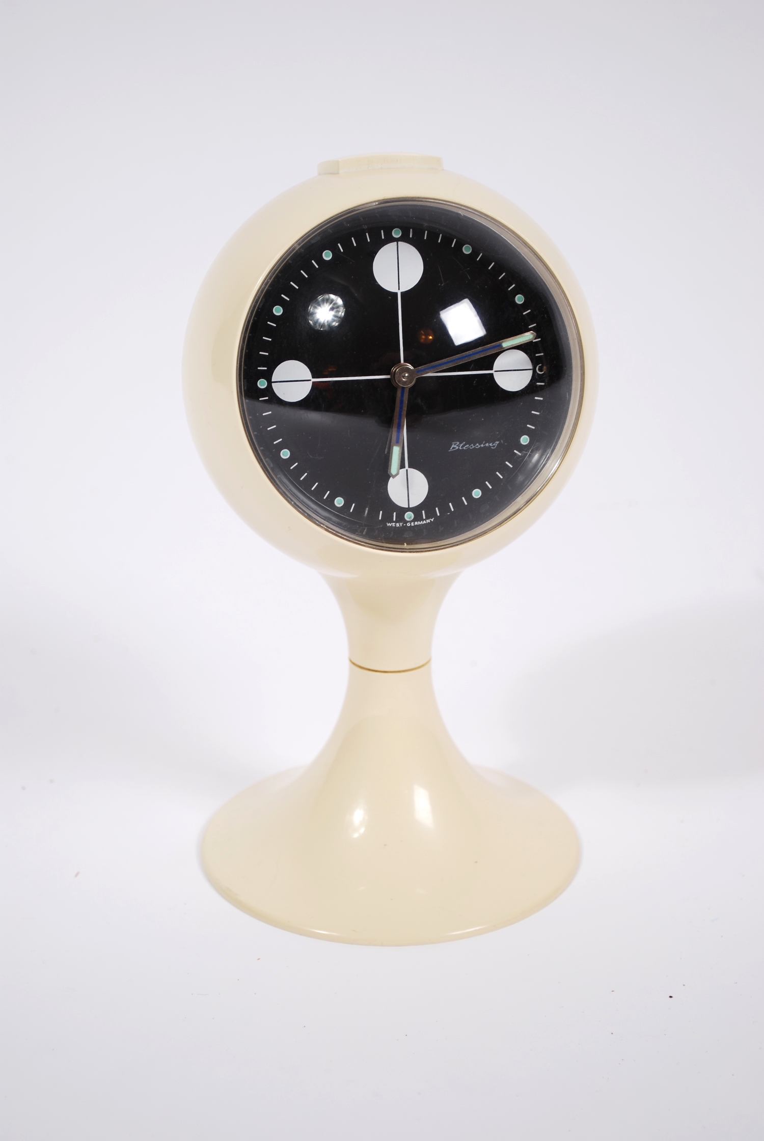 Alarm clock with tulip base 60's, by Blessing, West Germany