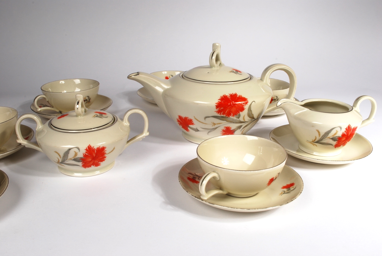 Silesian tea set 1939 C.T. Tielsch Altwasser Germany