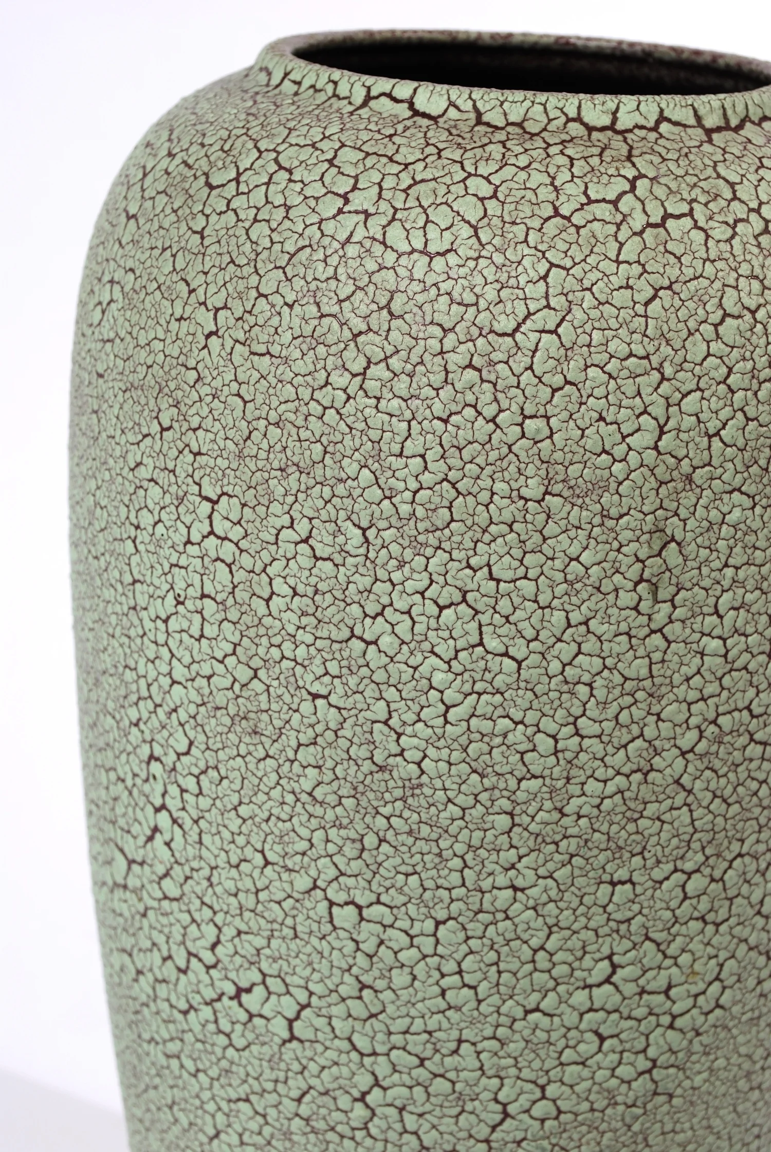 Mint green large lava vase 60's