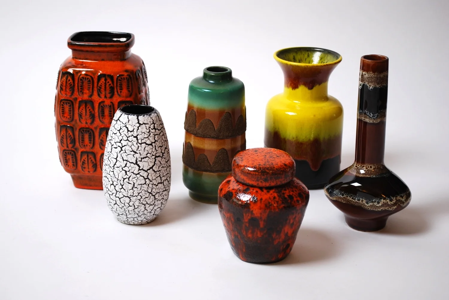 Set of decorative ceramics 60's, Bay Germany and others