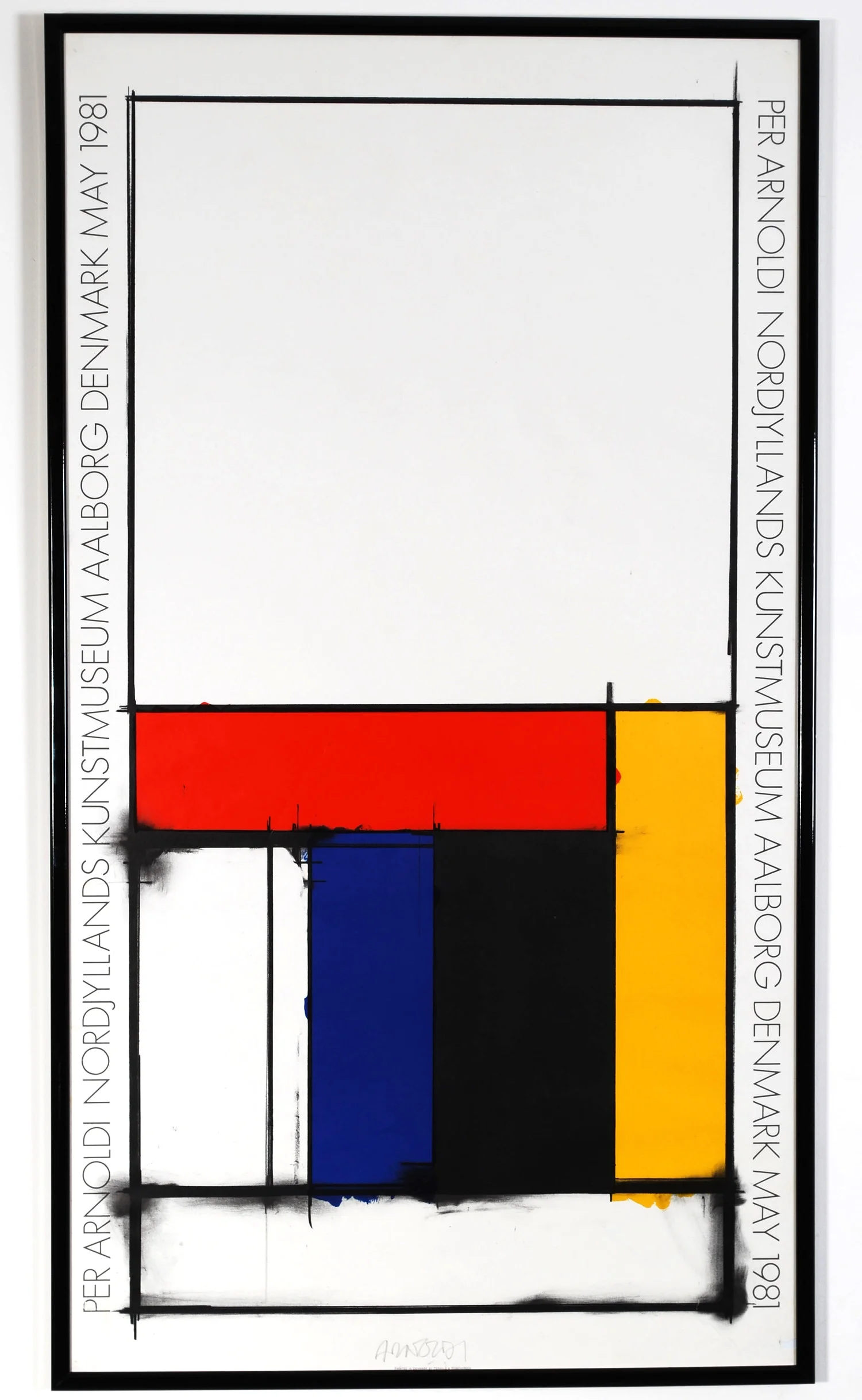 Original poster Per Arnoldi - Nordjyllands Kunstmuseum - Aalborg Denmark - 1981