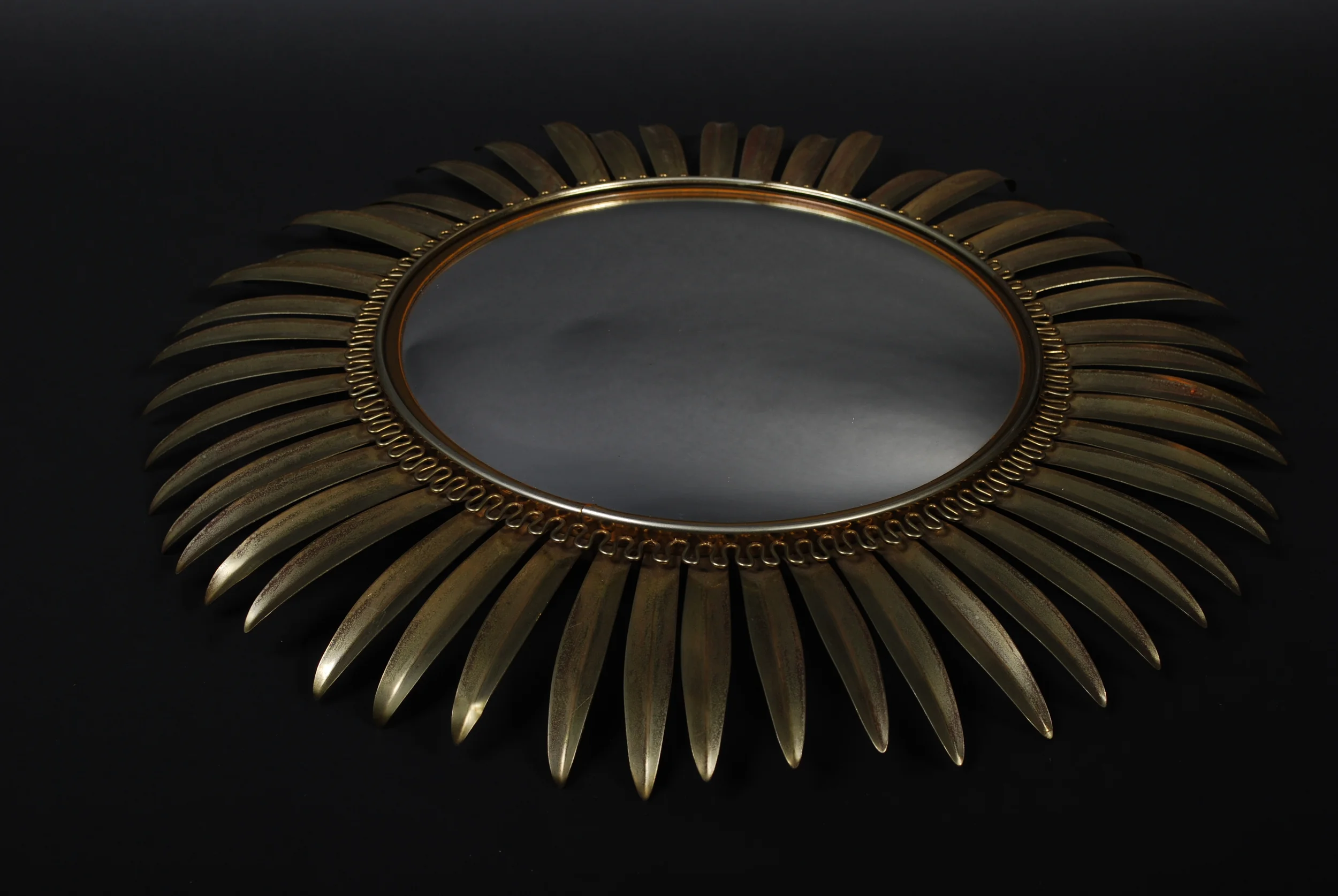 Mirror Sun, convex brass, 50's