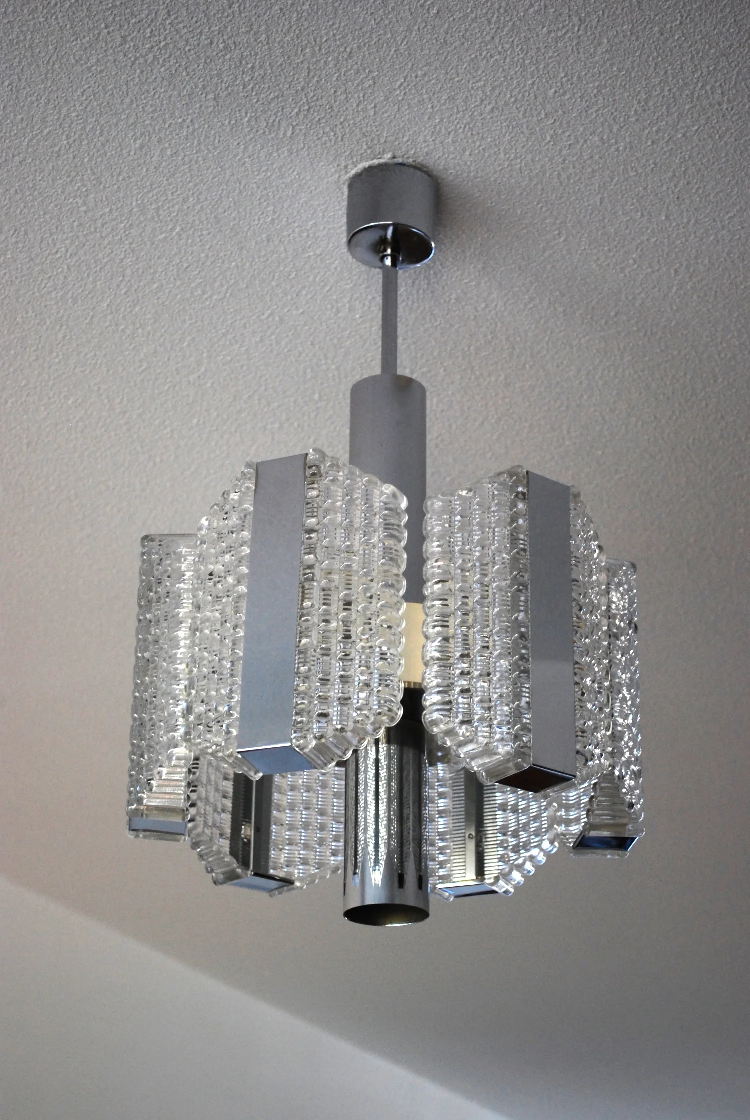 Glass hanging Lamp, Germany 60's