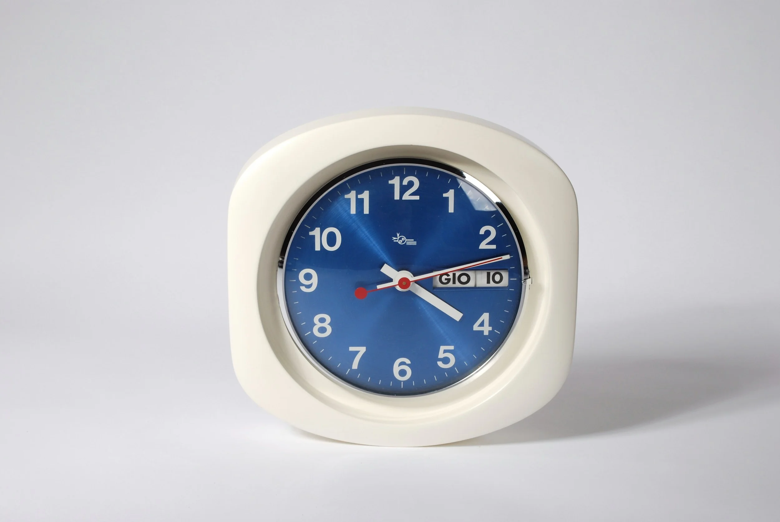 Blue wall clock DD, France