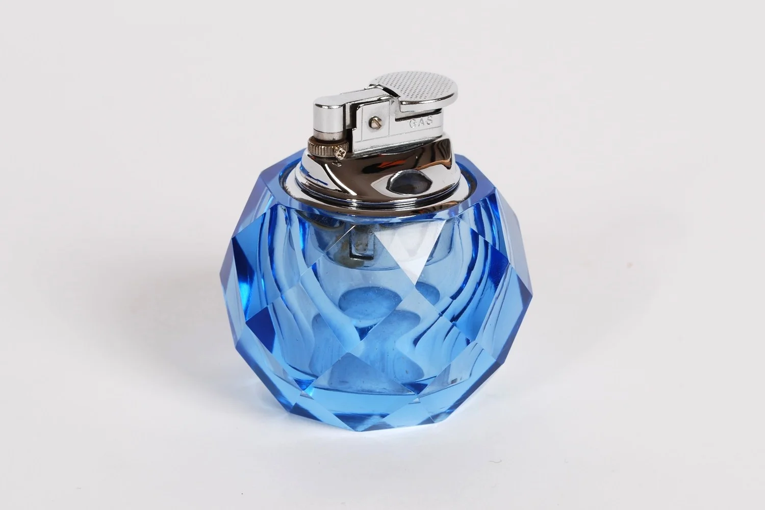 Blue Murano glass glass art deco table lighter