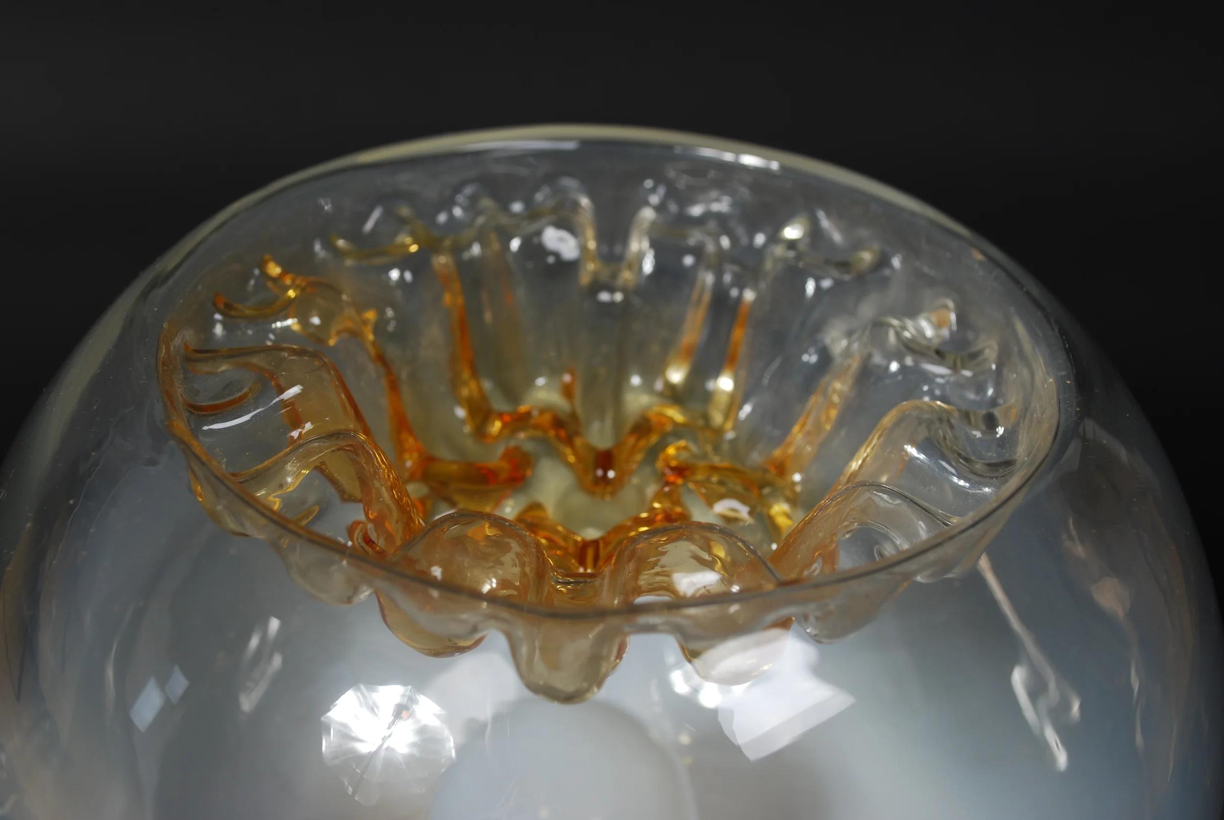 Mazzega Murano glass wall lamp with single shade