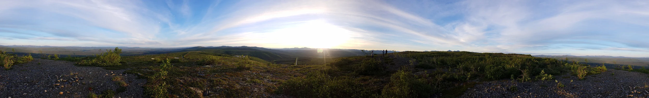 The 2017 summer solstice near Coldfoot, above the Arctic Circle. Land of the midnight sun.