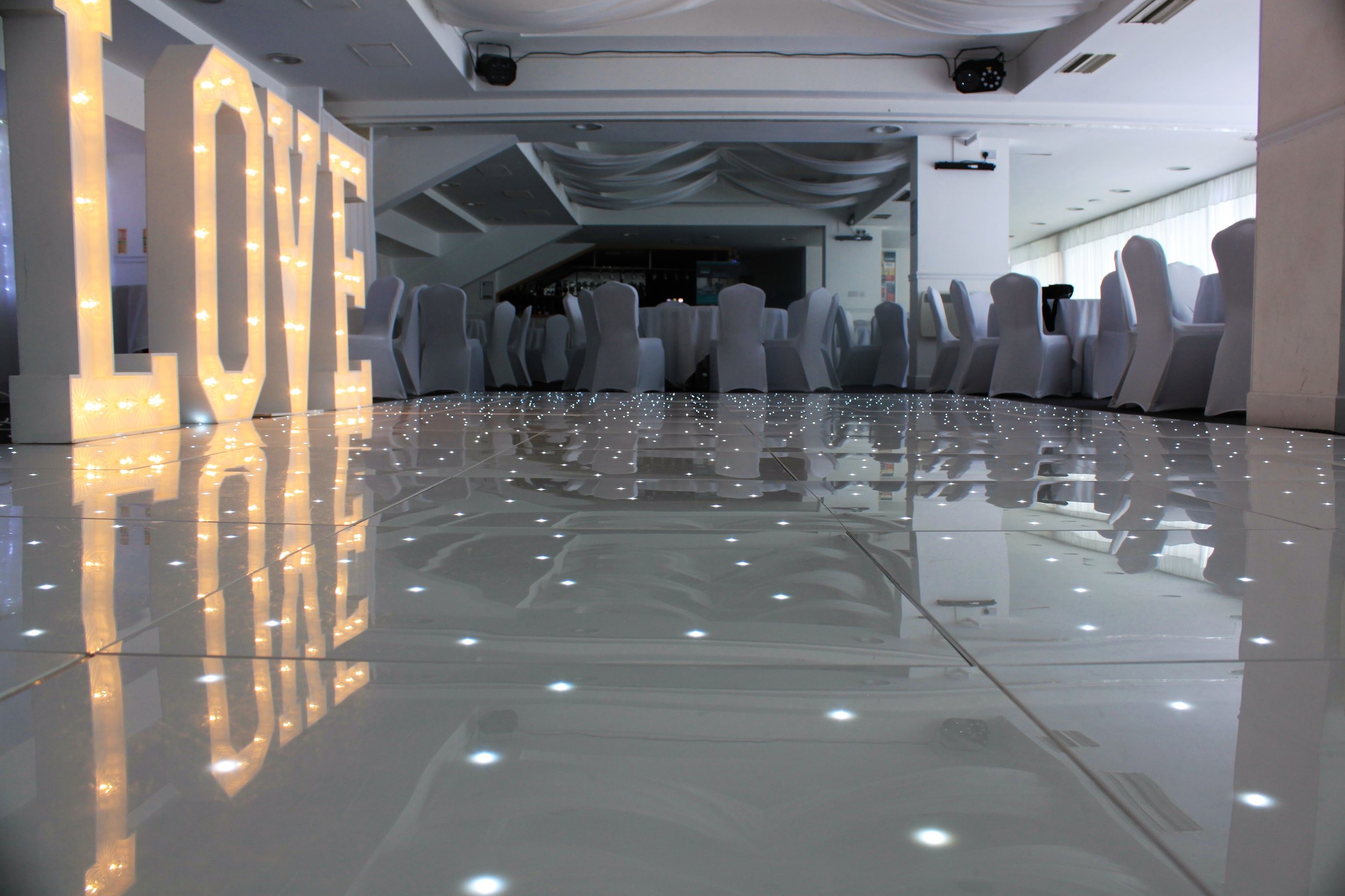 Led Dance Floor Hire Pretty White