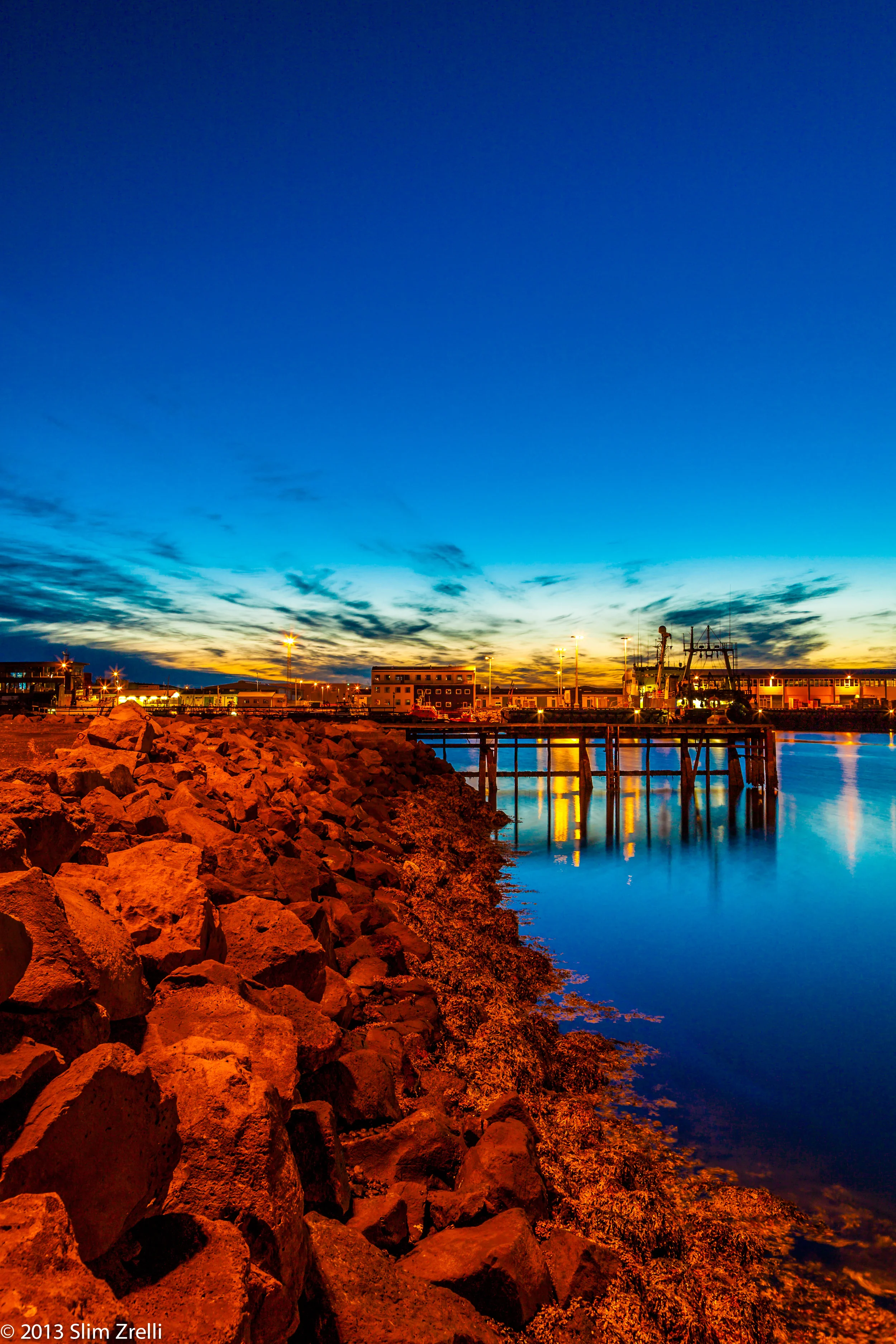 Sunset over the harbor WM.jpg