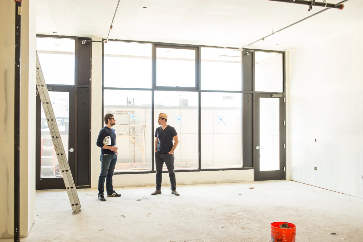 Iso and Matt in the office space...