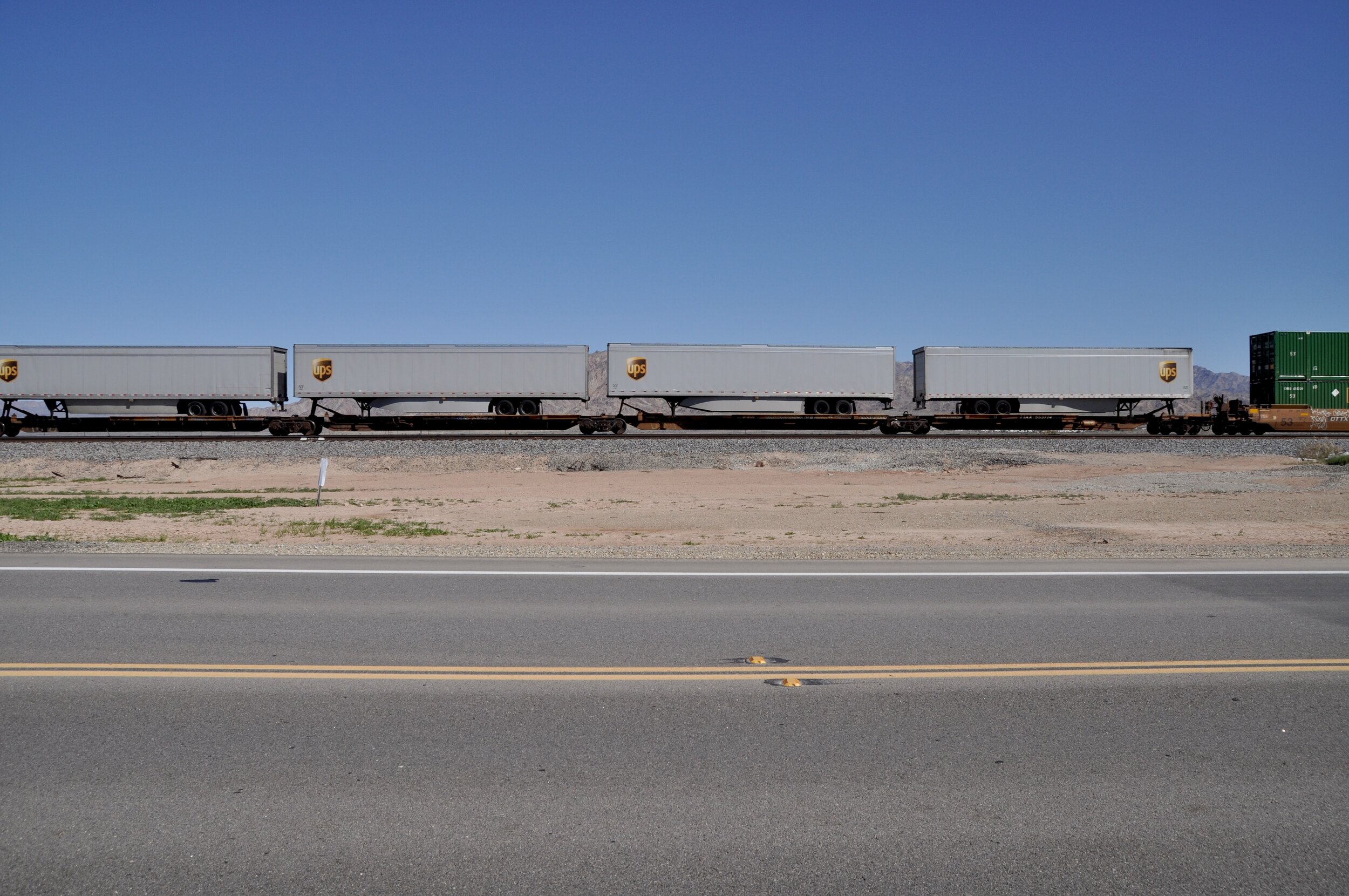 UPS Freight Train - Salton Sea, California (2017)