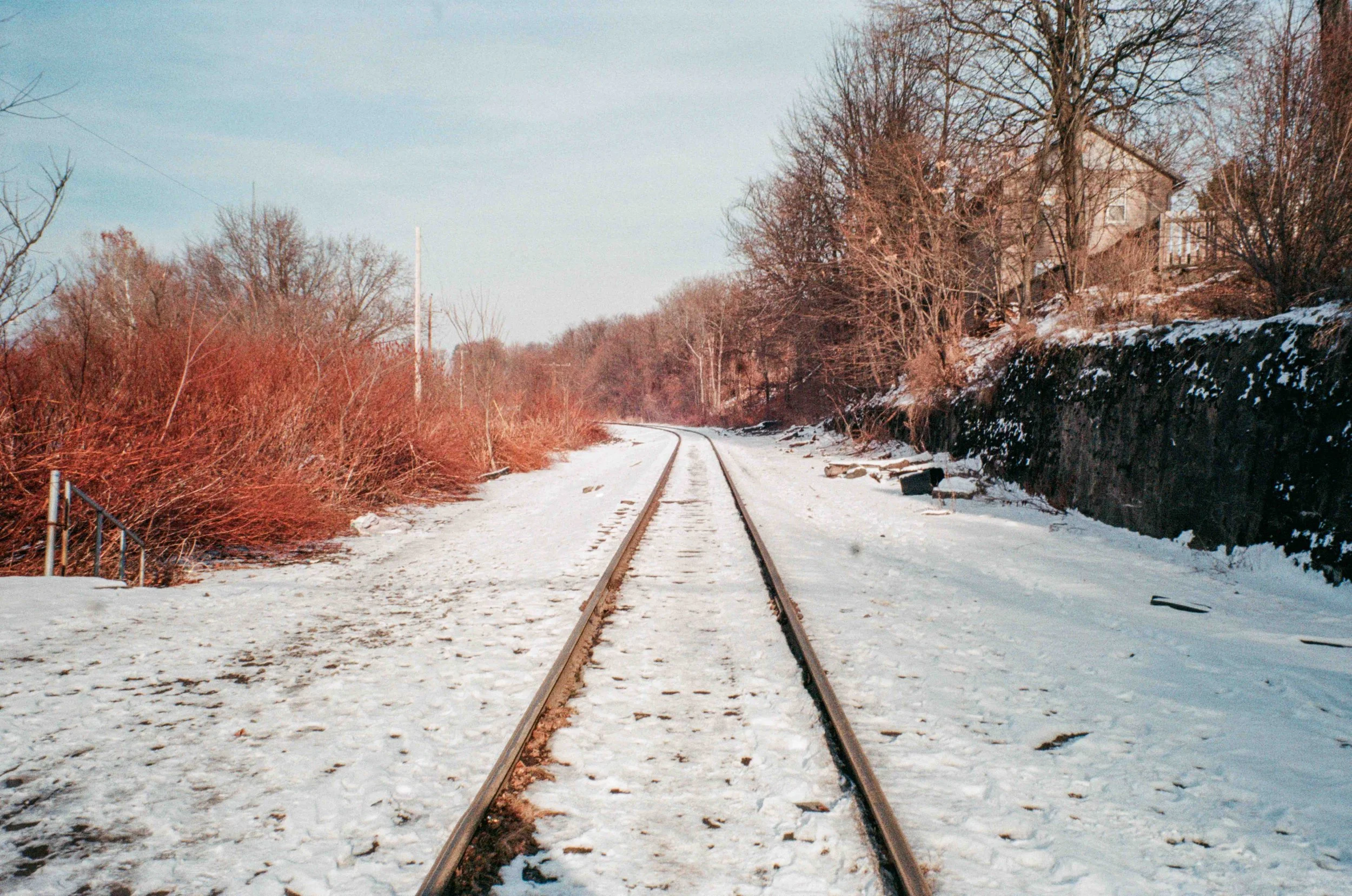 2024 Train Tracks In The Snow - Scranton PA Fuji200 L.jpg