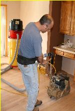 Dustless floor sanding