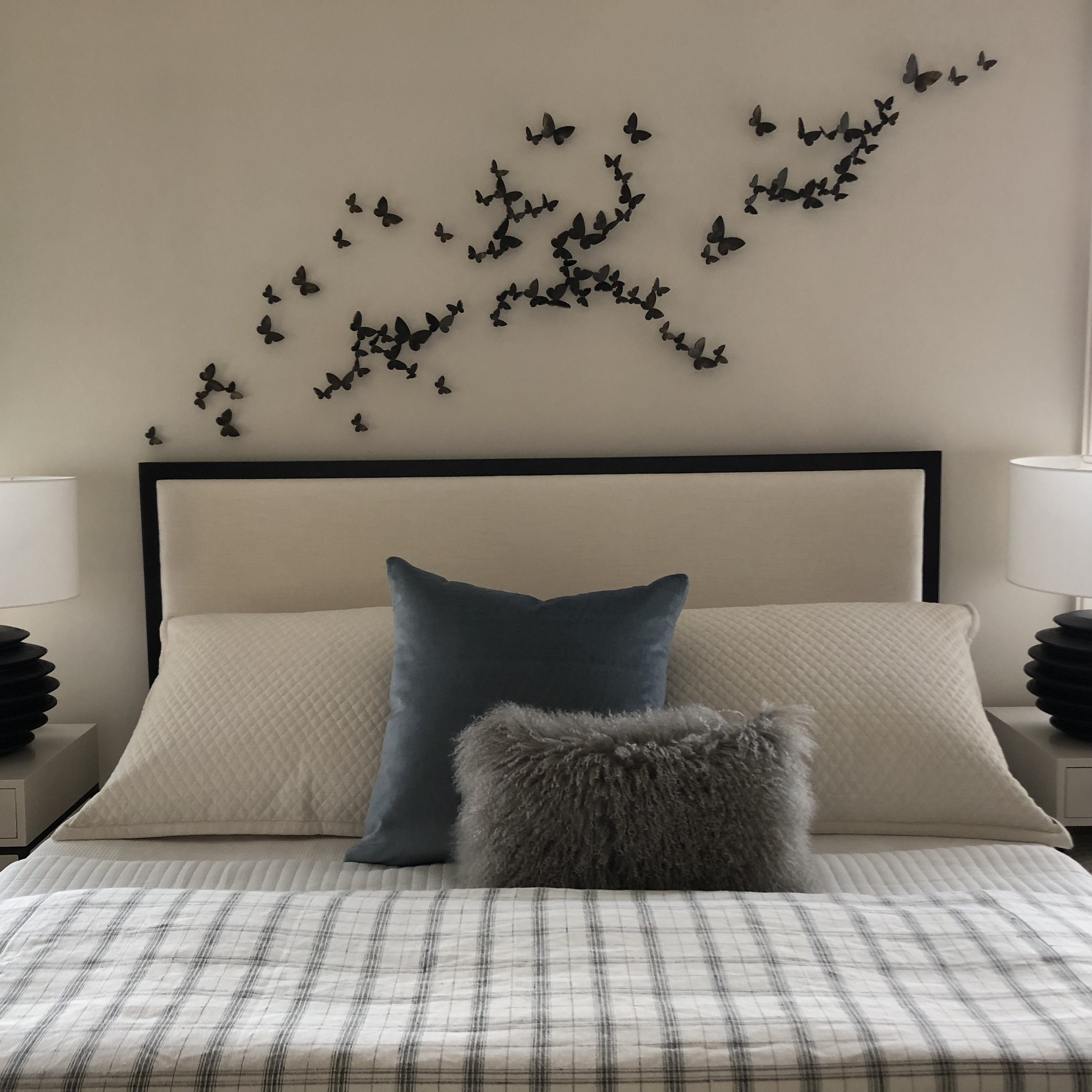 The Jack Ellis Company - Custom White Oak and Fabric Bed detail