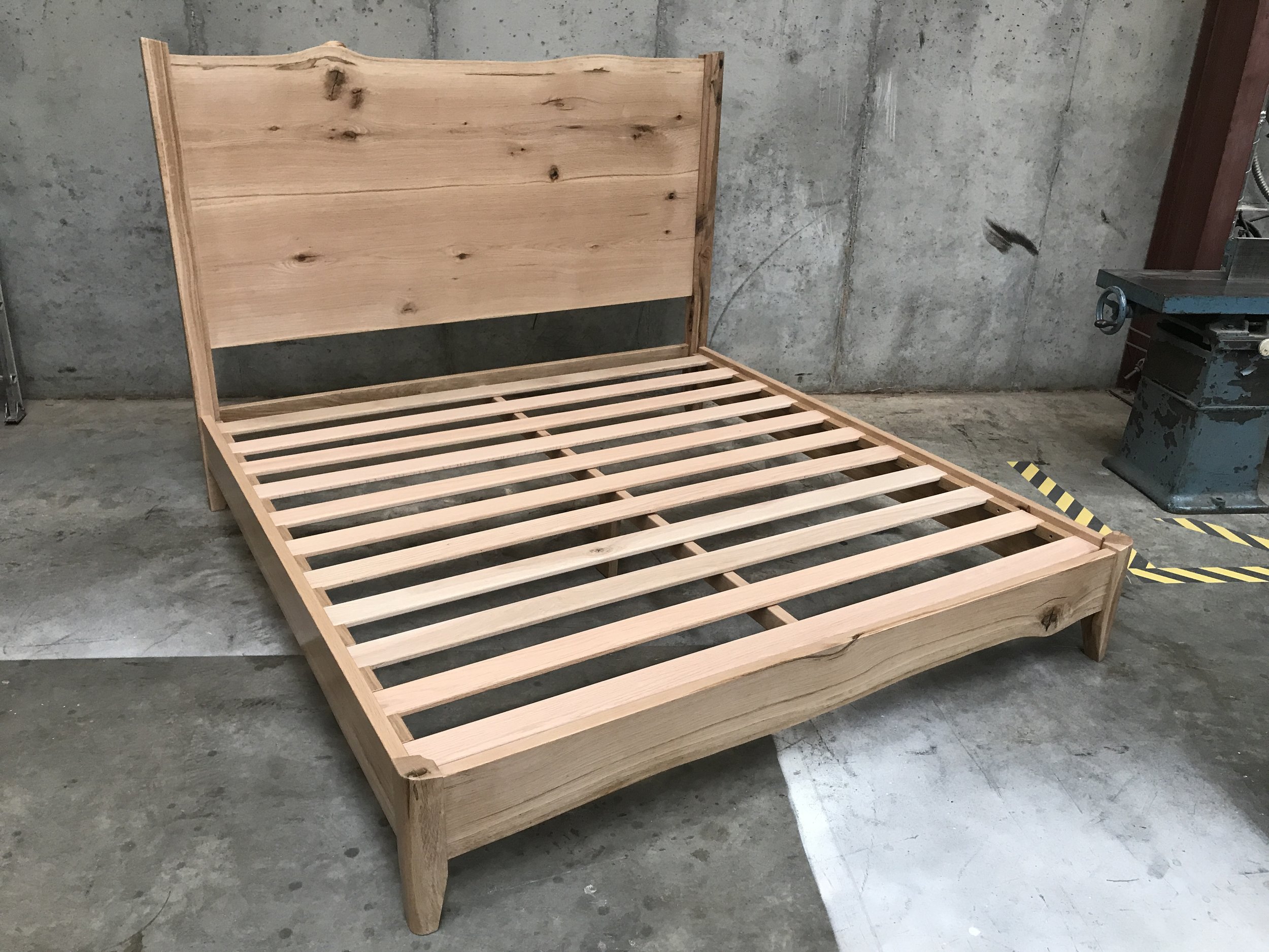 The Jack Ellis Company - Custom Live Edge White Oak Bed