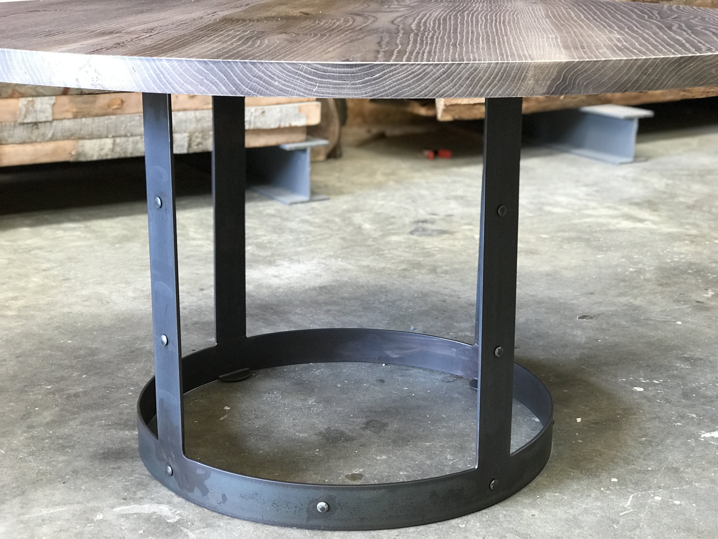 The Jack Ellis Company - White Oak and Steel Round Table