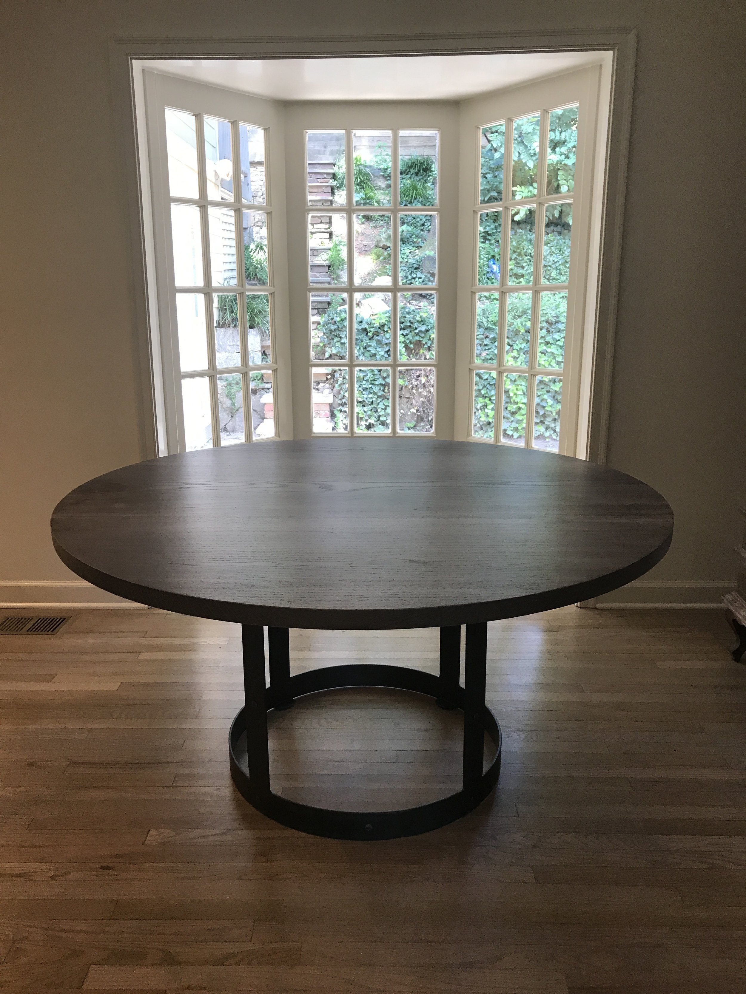 The Jack Ellis Company - White Oak and Steel Round Table