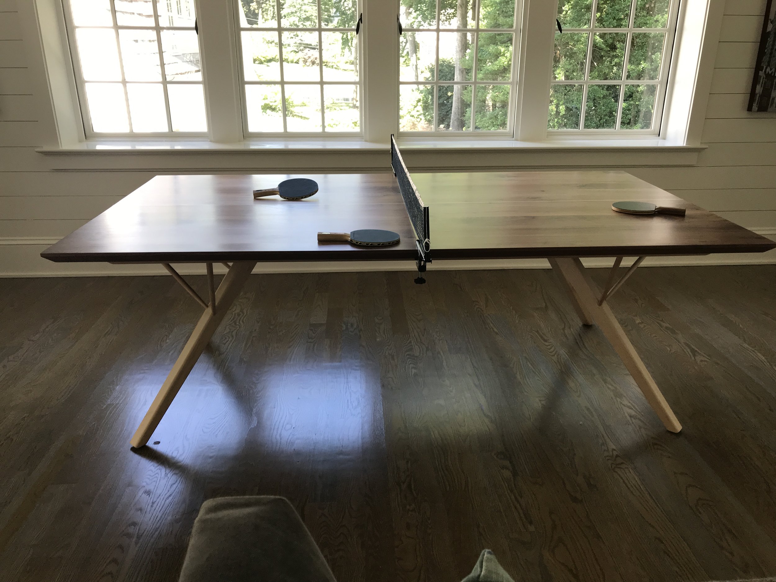 The Jack Ellis Company - Walnut and Maple Ping Pong Table